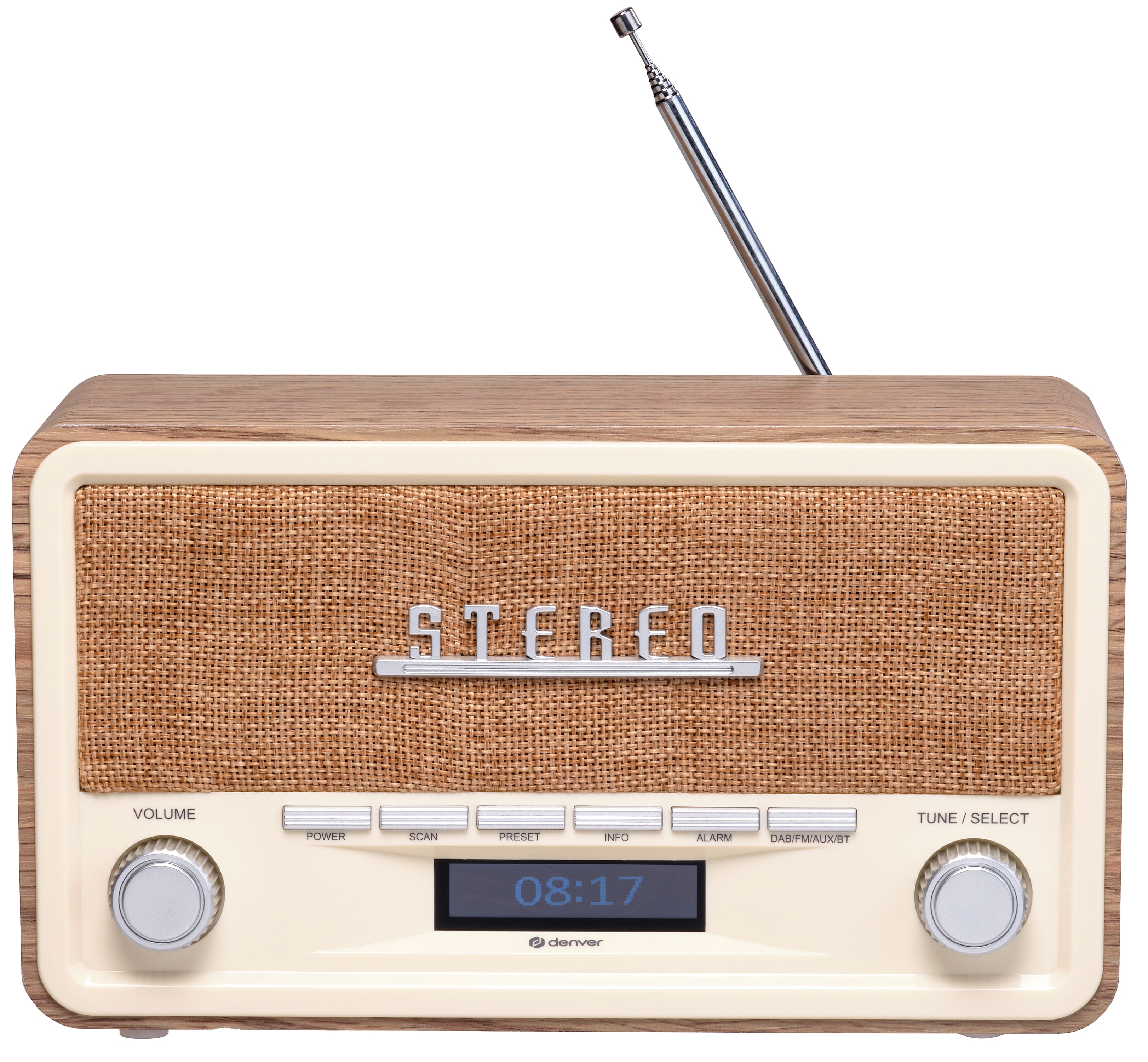 DENVER DAB+/UKW-Radio DAB-18LW, Retrostyle, DENVER DAB+/UKW-Radio DAB-18LW, Retrostyle,