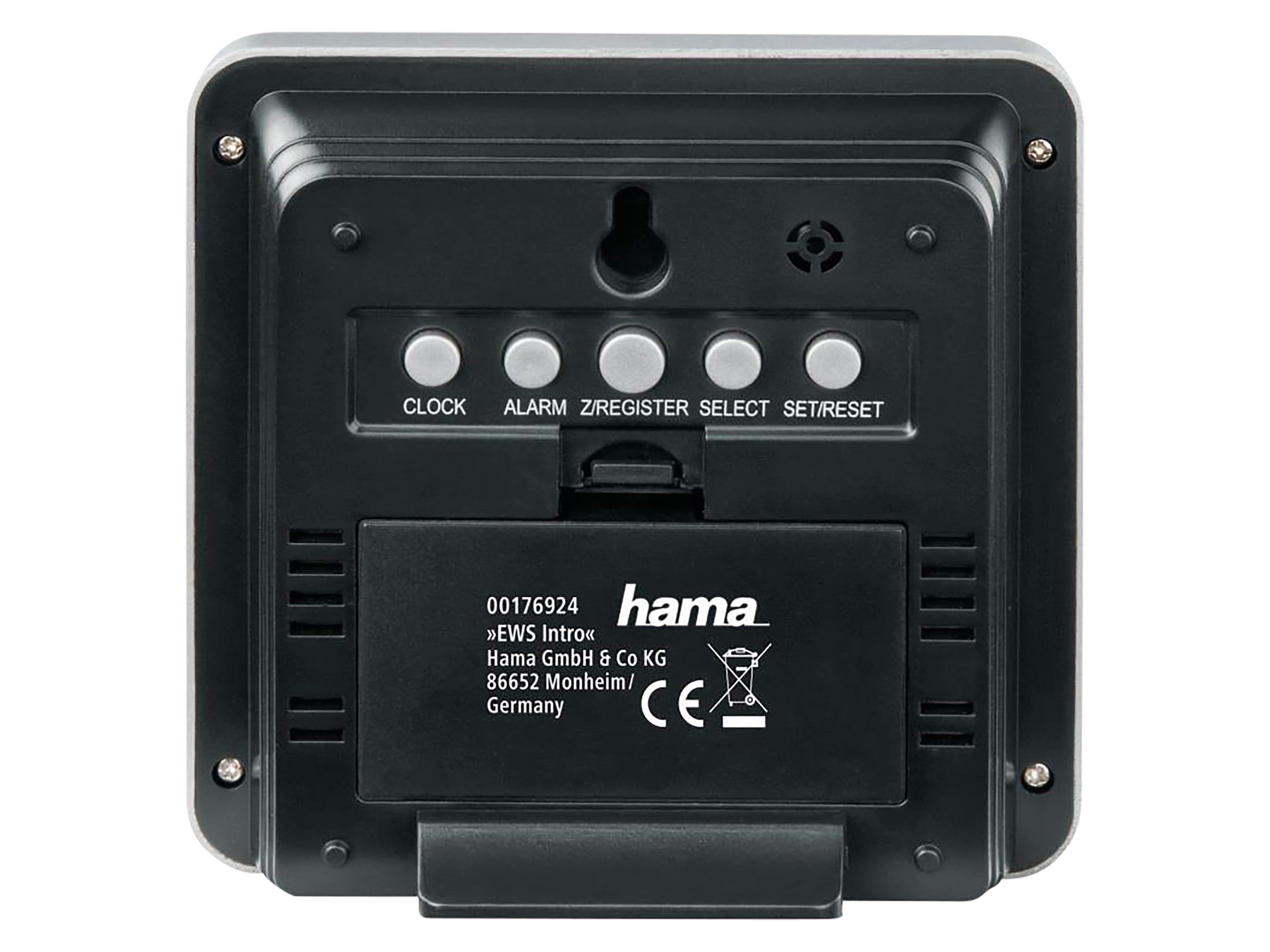 HAMA Wetterstation EWS Intro, silber/schwarz HAMA Wetterstation EWS Intro, silber/schwarz
