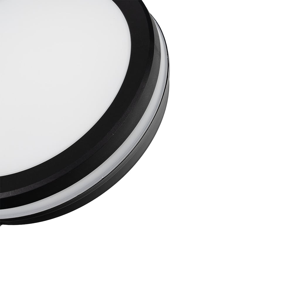 LUXULA LED-Deckenleuchte, 20W, EEK: F, 2000lm, CCT, IP65, schwarz/weiß