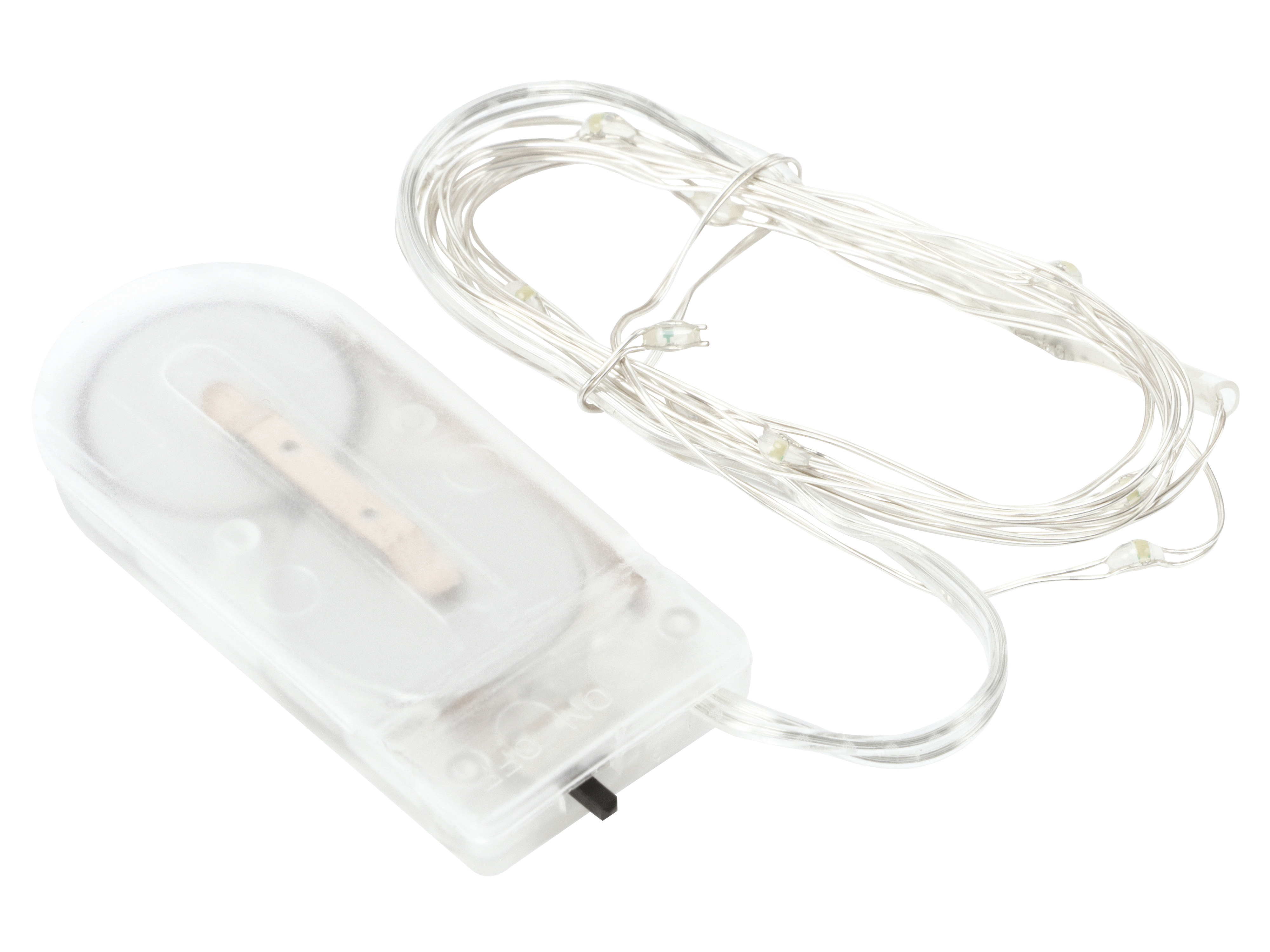 LED-Lichterkette, Silberdraht, 18 LEDs, multicolor