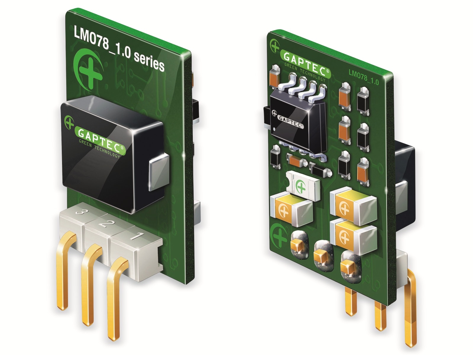 GAPTEC DC-DC-Wandler, Electronic, open frame SIP3, 6-36Vin, 3,3Vout, 1000mA, 11,5x7,5x17,5mm GAPTEC DC-DC-Wandler, Electronic, open frame SIP3, 6-36Vin, 3,3Vout, 1000mA, 11,5x7,5x17,5mm