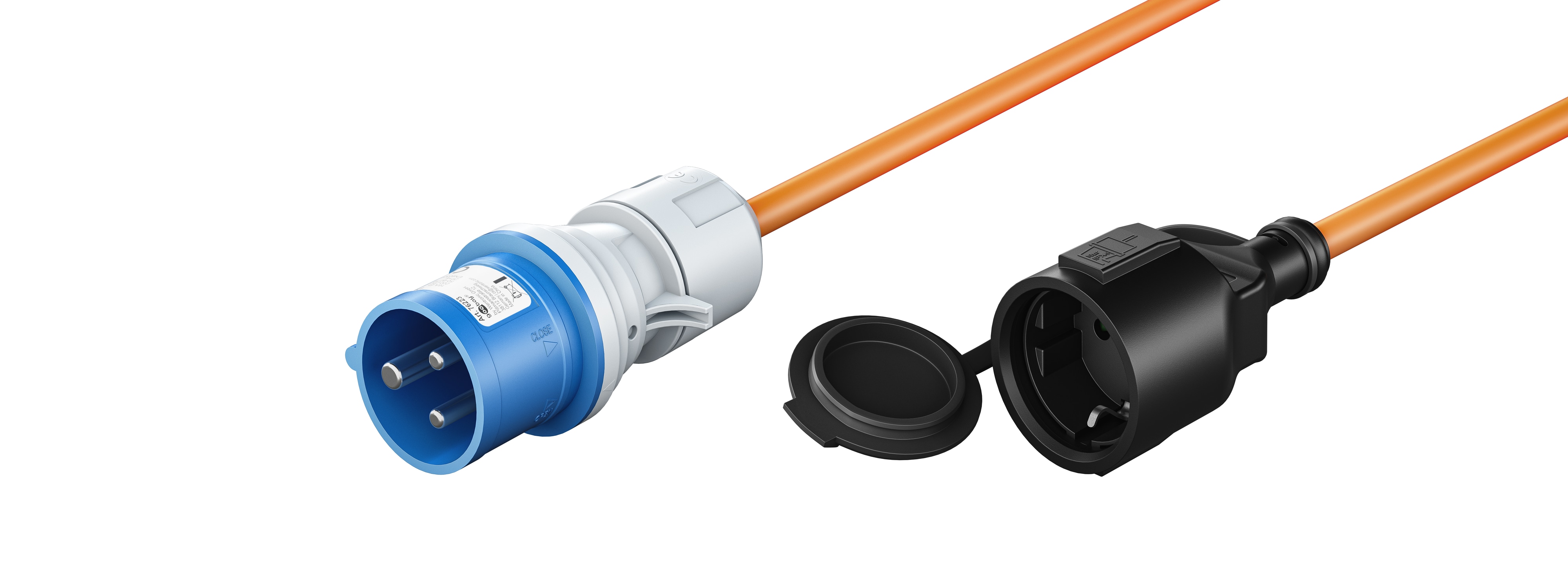 GOOBAY CEE-Adapterkabel 76224, 5 m, Stecker zu Schutzkontakt Kupplung