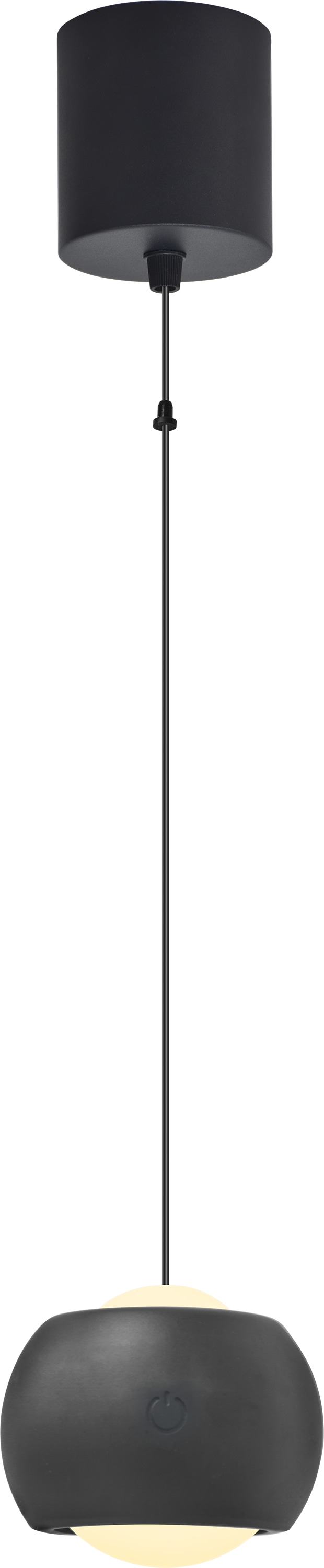 REV LED-Akku-Pendelleuchte, 2W, 3000K, 150lm, warmweiß, IP20, schwarz