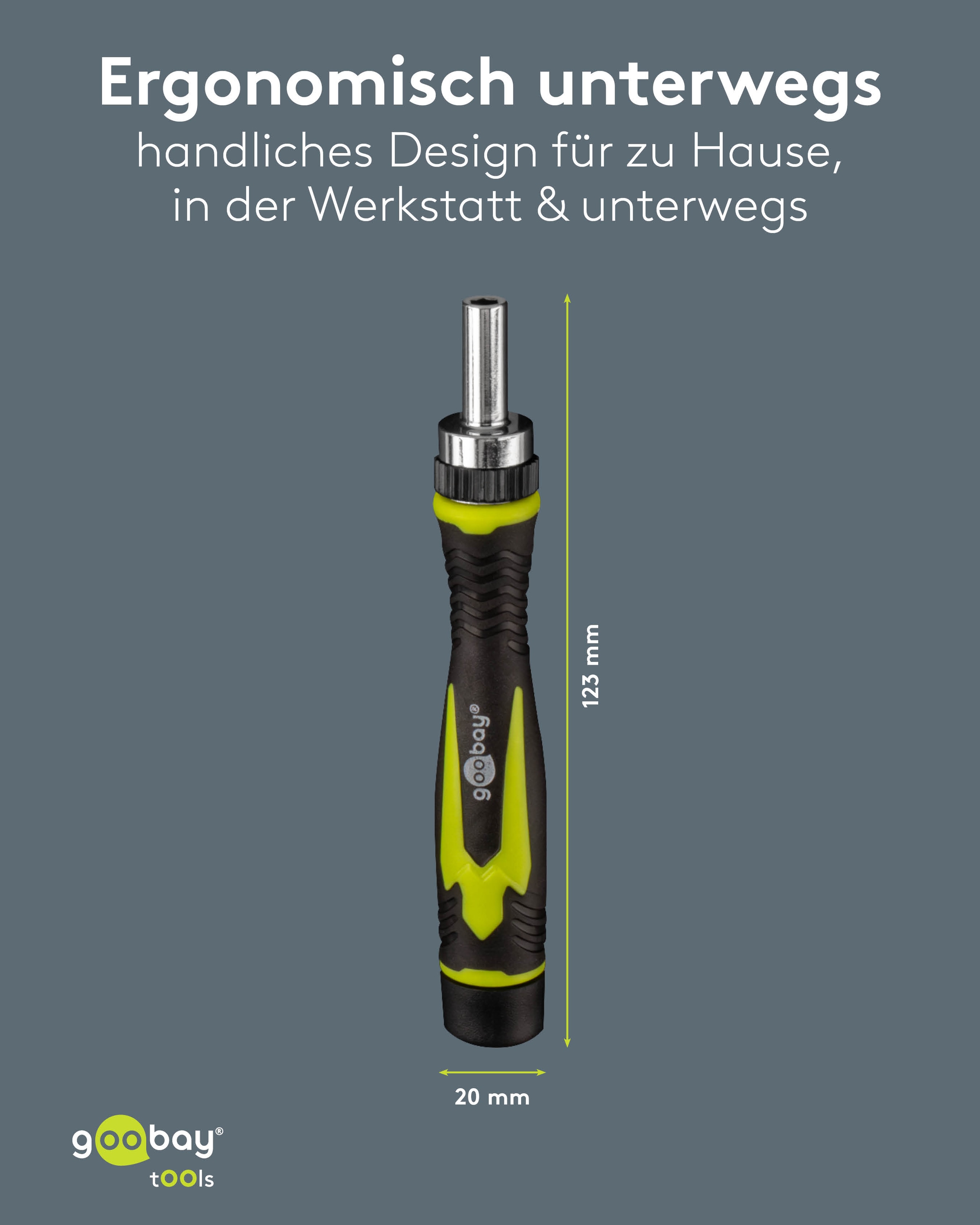 GOOBAY TOOLS Schraubendreher-Set, 77840, mit 26-tlg. Bitsatz