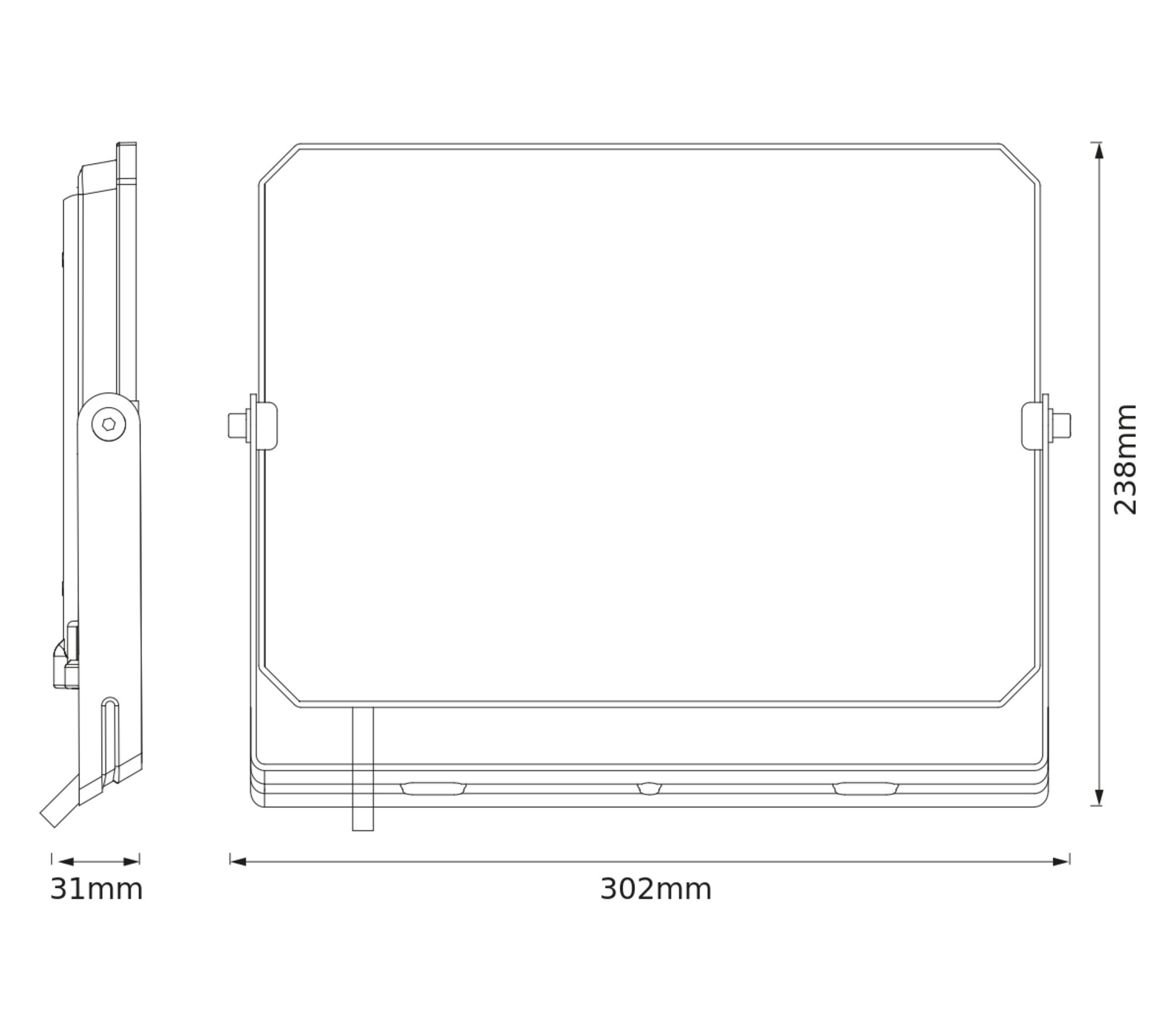 OSRAM LED-Fluter, 100W, 9000lm, 3000K, 105°, warmweiß