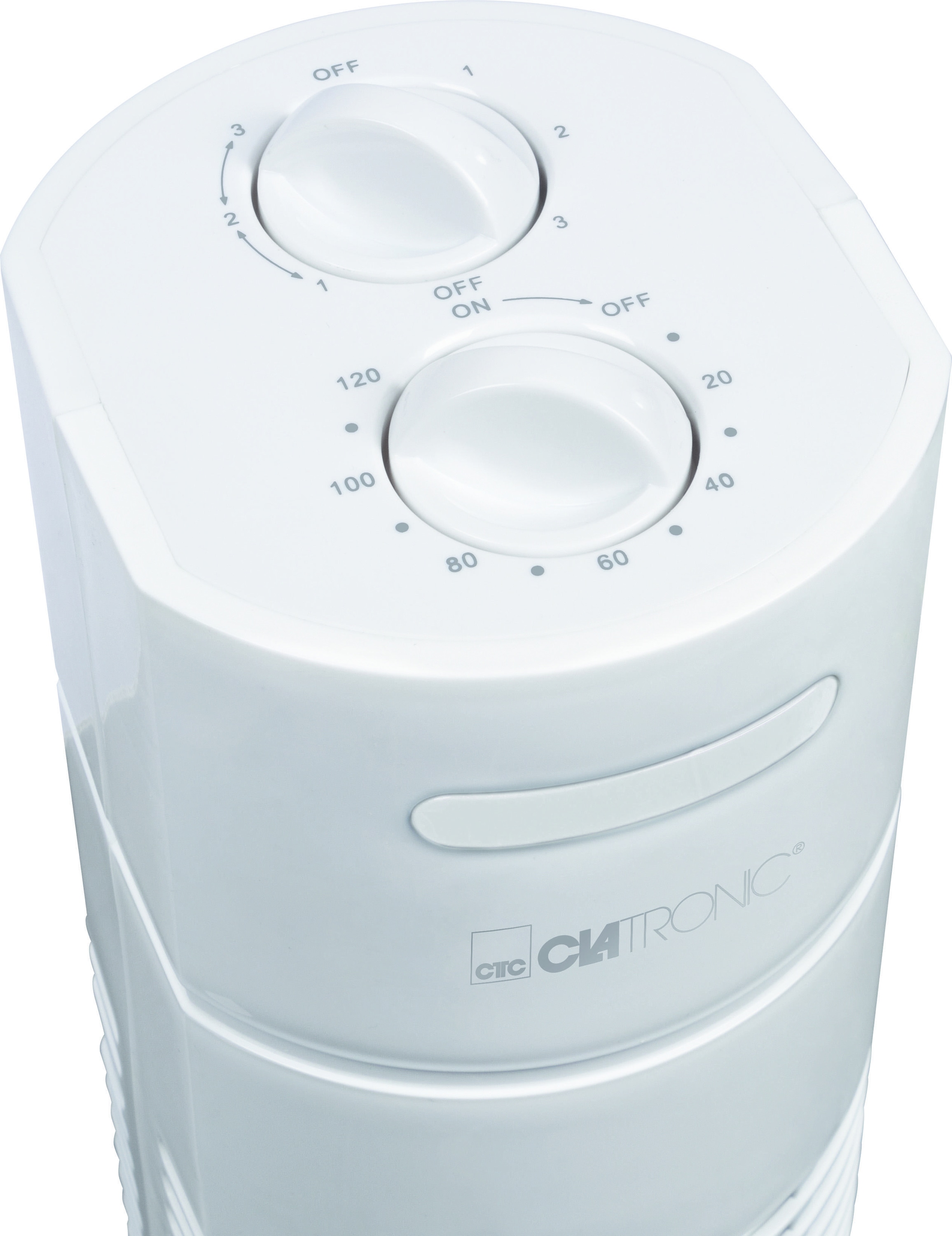 CLATRONIC Turmventilator TVL 3770, 78cm, 75° oszillierend, weiß, 35 W