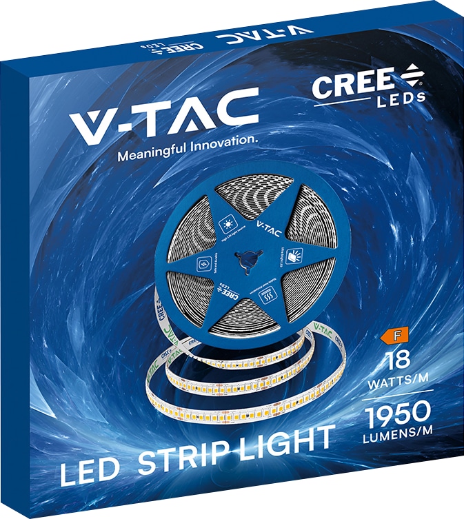V-TAC LED-Stripe VT-2125996, 180W, EEK: F, 19500lm, 3000K, 120°, 24V, 10m