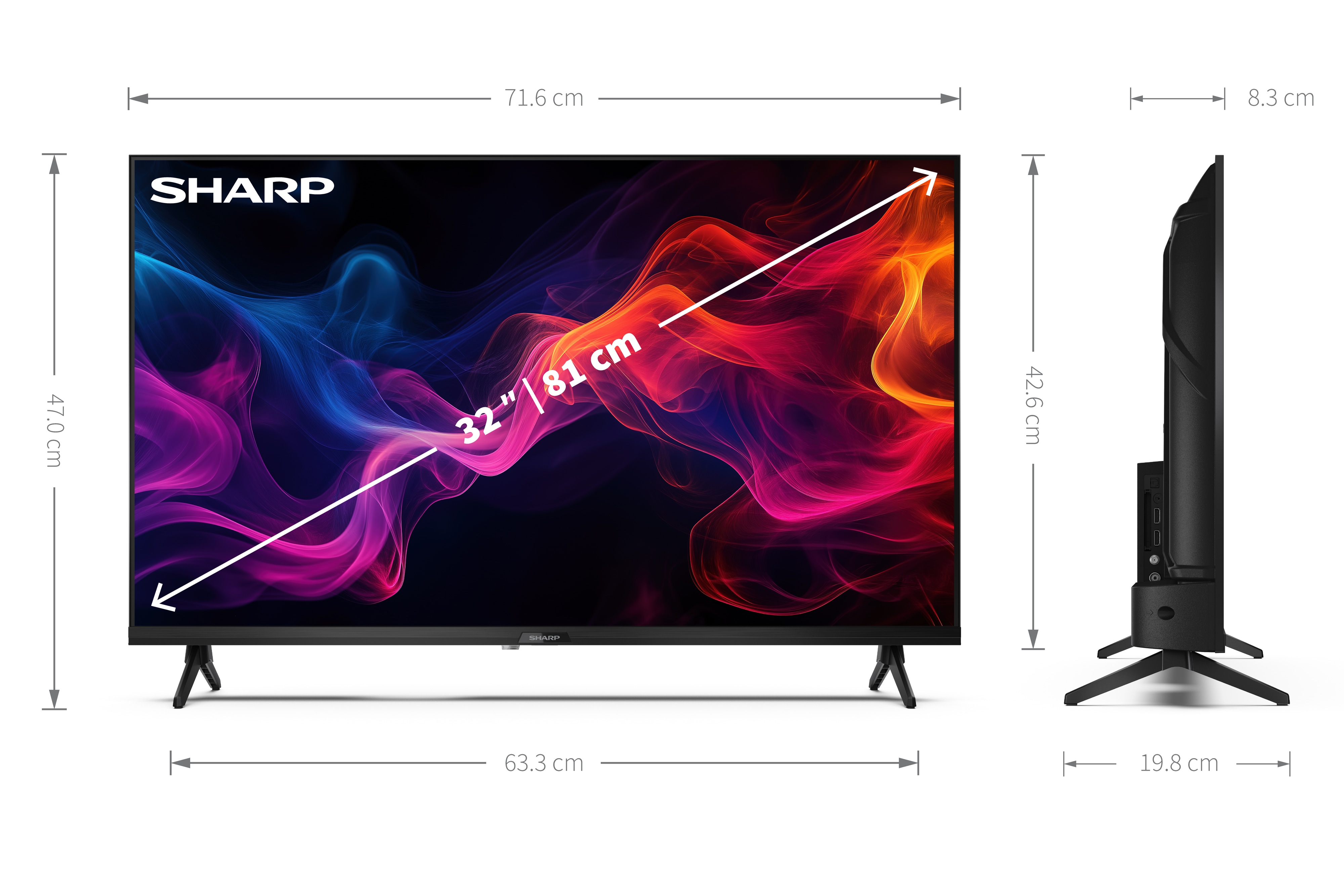 SHARP LED-TV Smart 32GF2265E, 81 cm (32"), EEK: E SHARP LED-TV Smart 32GF2265E, 81 cm (32"), EEK: E
