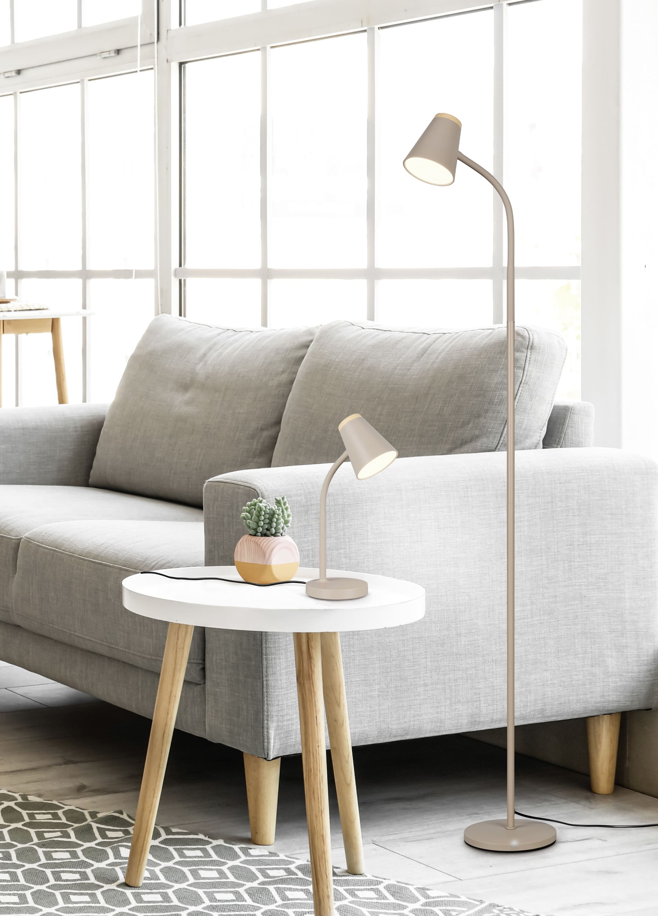 REALITY LED-Tischleuchte PONGO, R55831143, 4,5W, 500lm, 3000K, beige REALITY LED-Tischleuchte PONGO, R55831143, 4,5W, 500lm, 3000K, beige