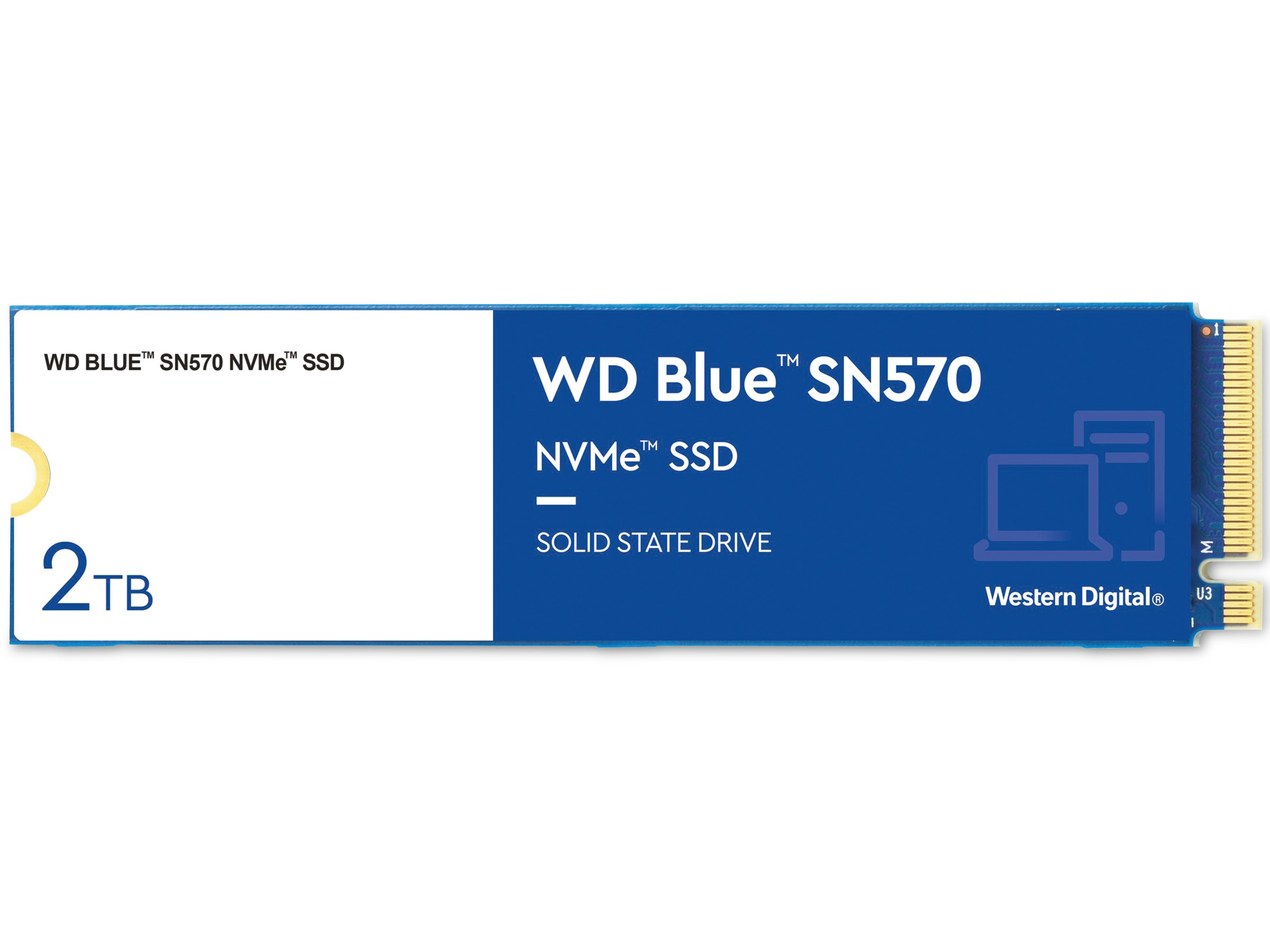 WESTERN DIGITAL M.2 SSD WD Blue SN570, 2 TB, NVMe, intern