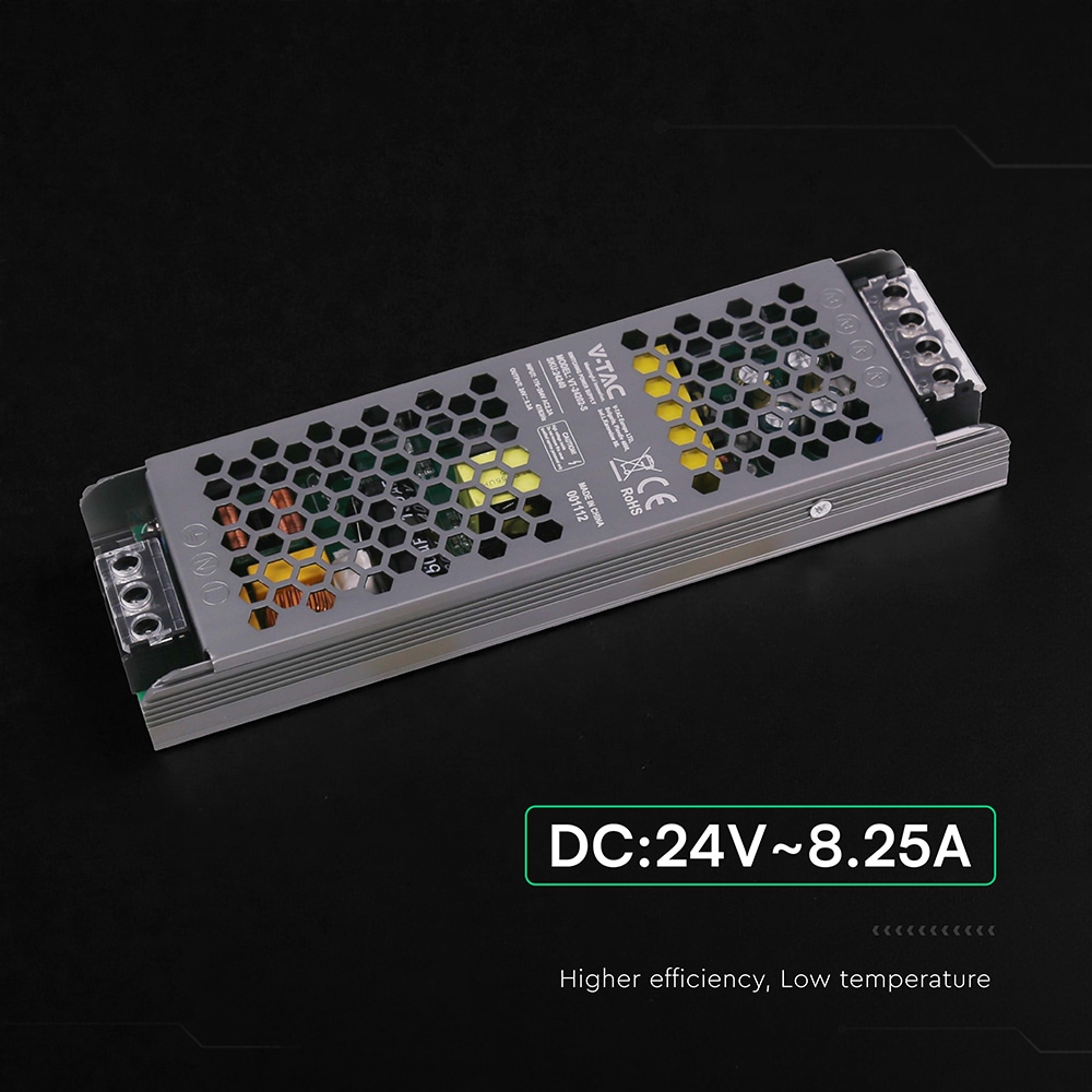 V-TAC Schaltnetzteil, VT-24240, 24V/8,25A, 200W, IP20 V-TAC Schaltnetzteil, VT-24240, 24V/8,25A, 200W, IP20