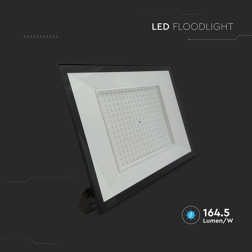 V-TAC LED-Fluter, VT-44208, 200 W, 4000K, EEK: F, 16450 lm, neutralweiß, IP65, schwarz