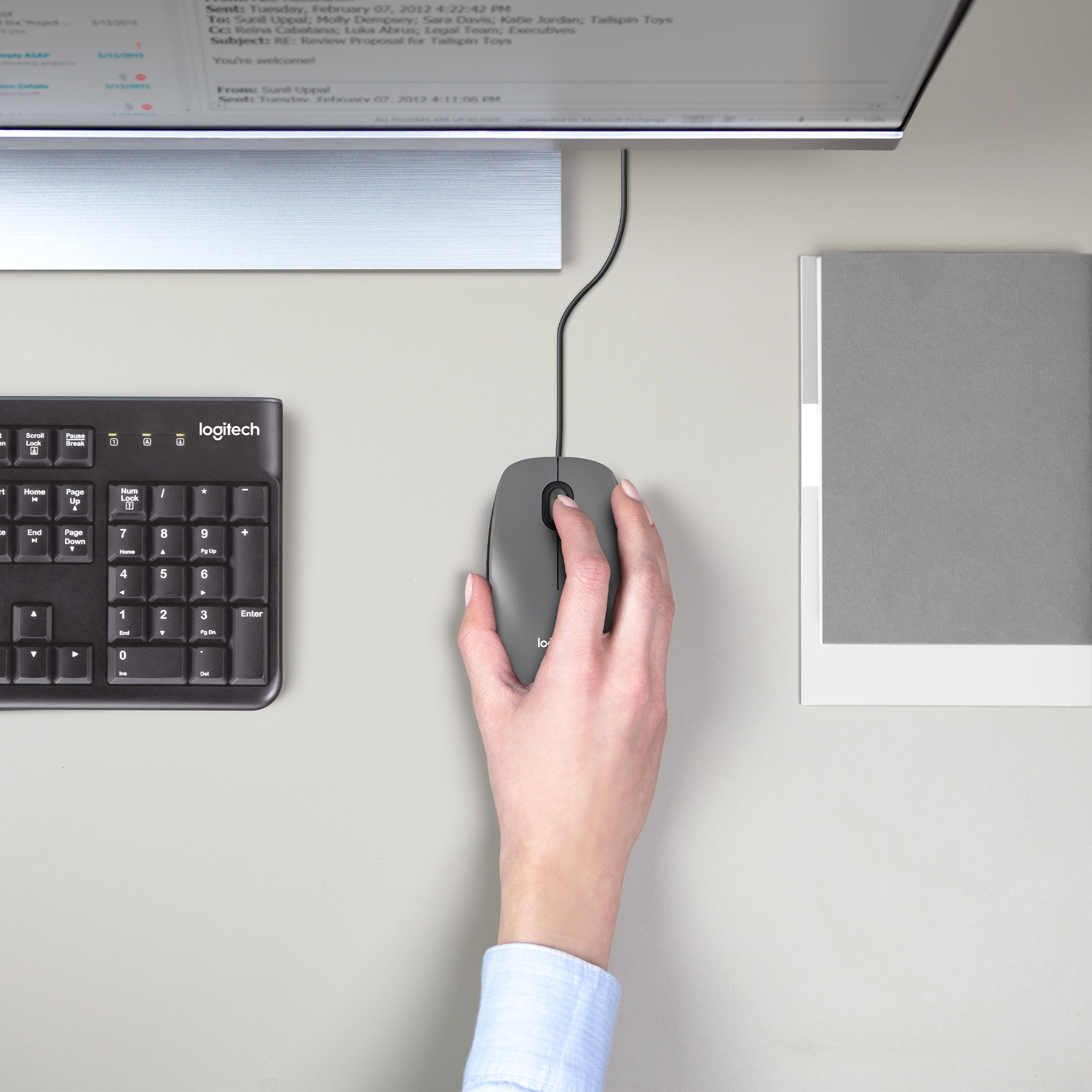 LOGITECH Maus M100 schwarz