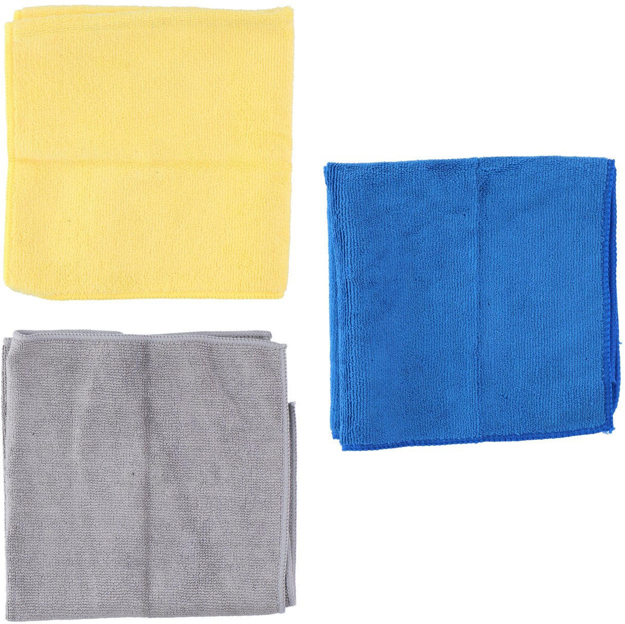 DUNLOP Mikrofasertuch, 35x35 cm, Gelb, Blau, Grau