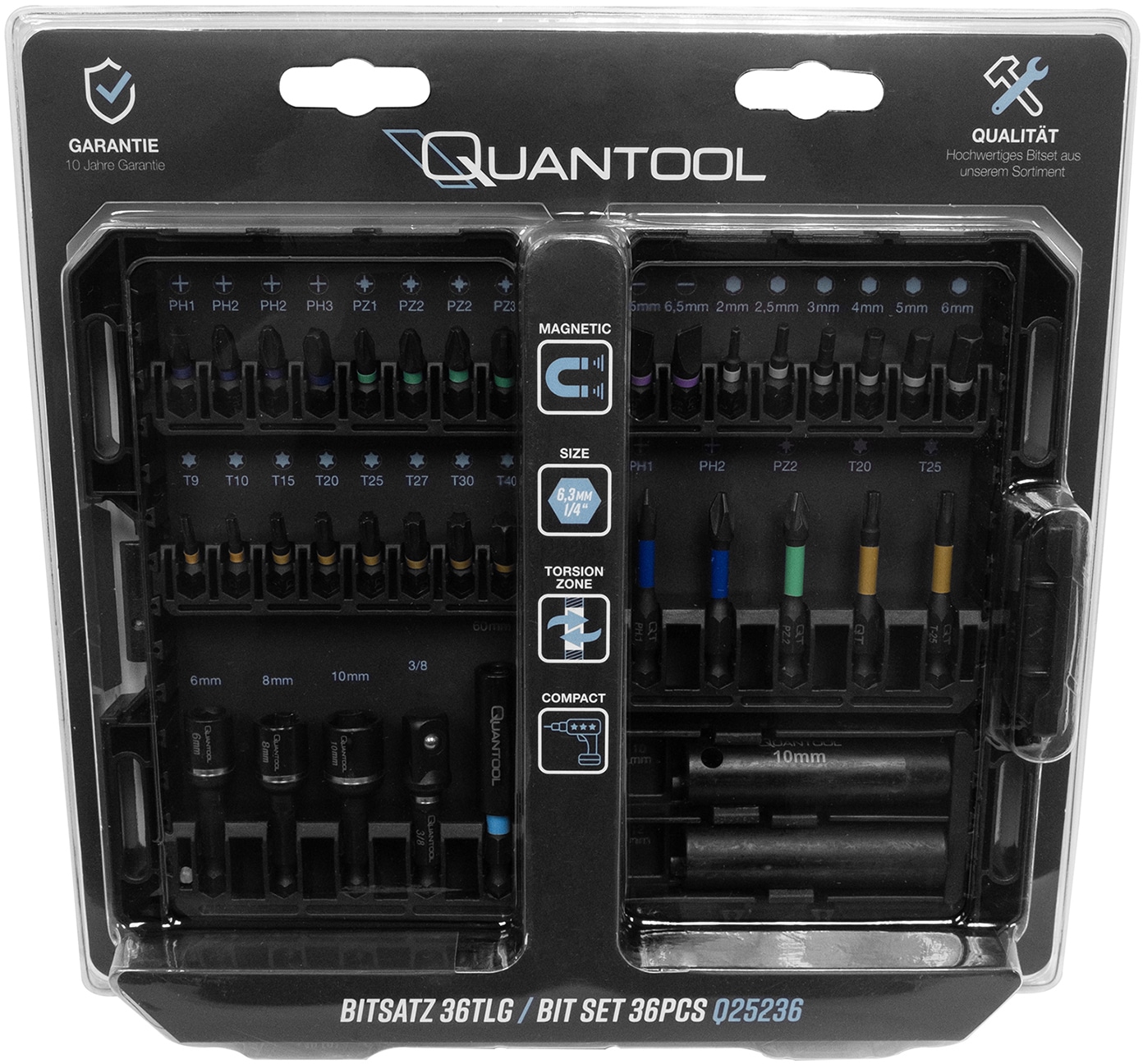 QUANTOOL Bit-Satz, 36-teilig