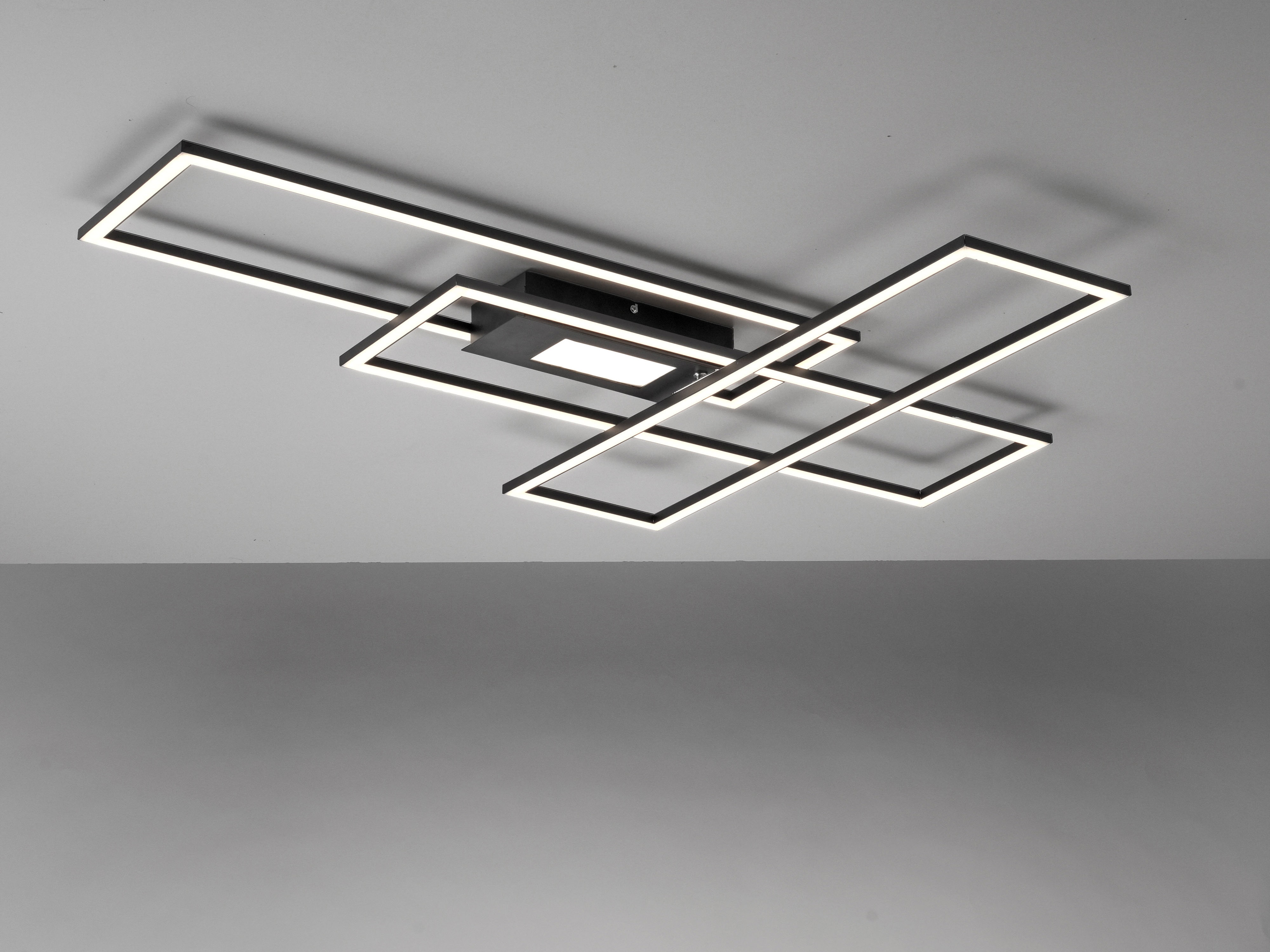 JUST LIGHT LED-Deckenleuchte 14693-18, 45W, 5500lm, schwarz