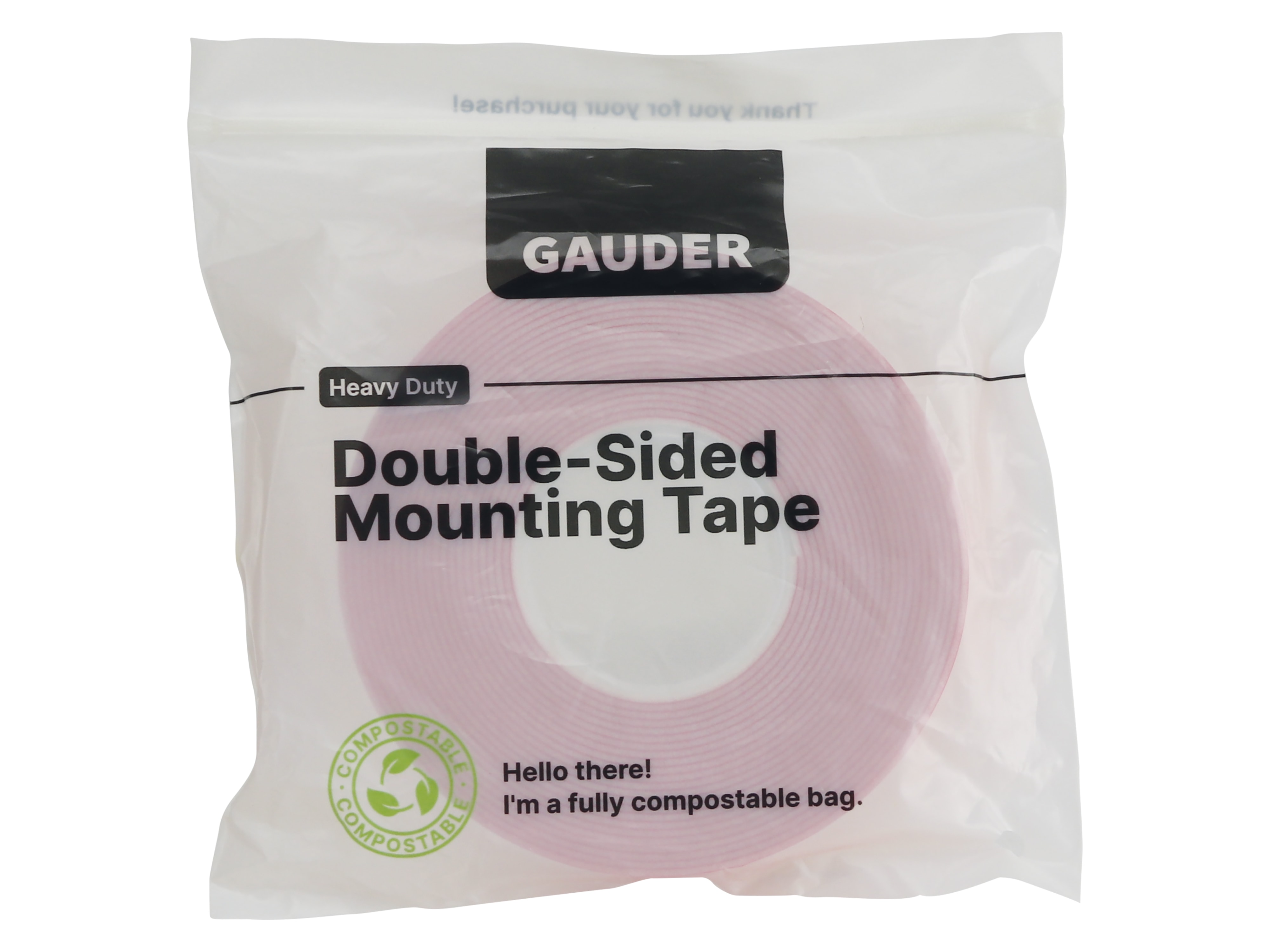 GAUDER Doppelseitiges Klebeband, 19 mm, 5 m