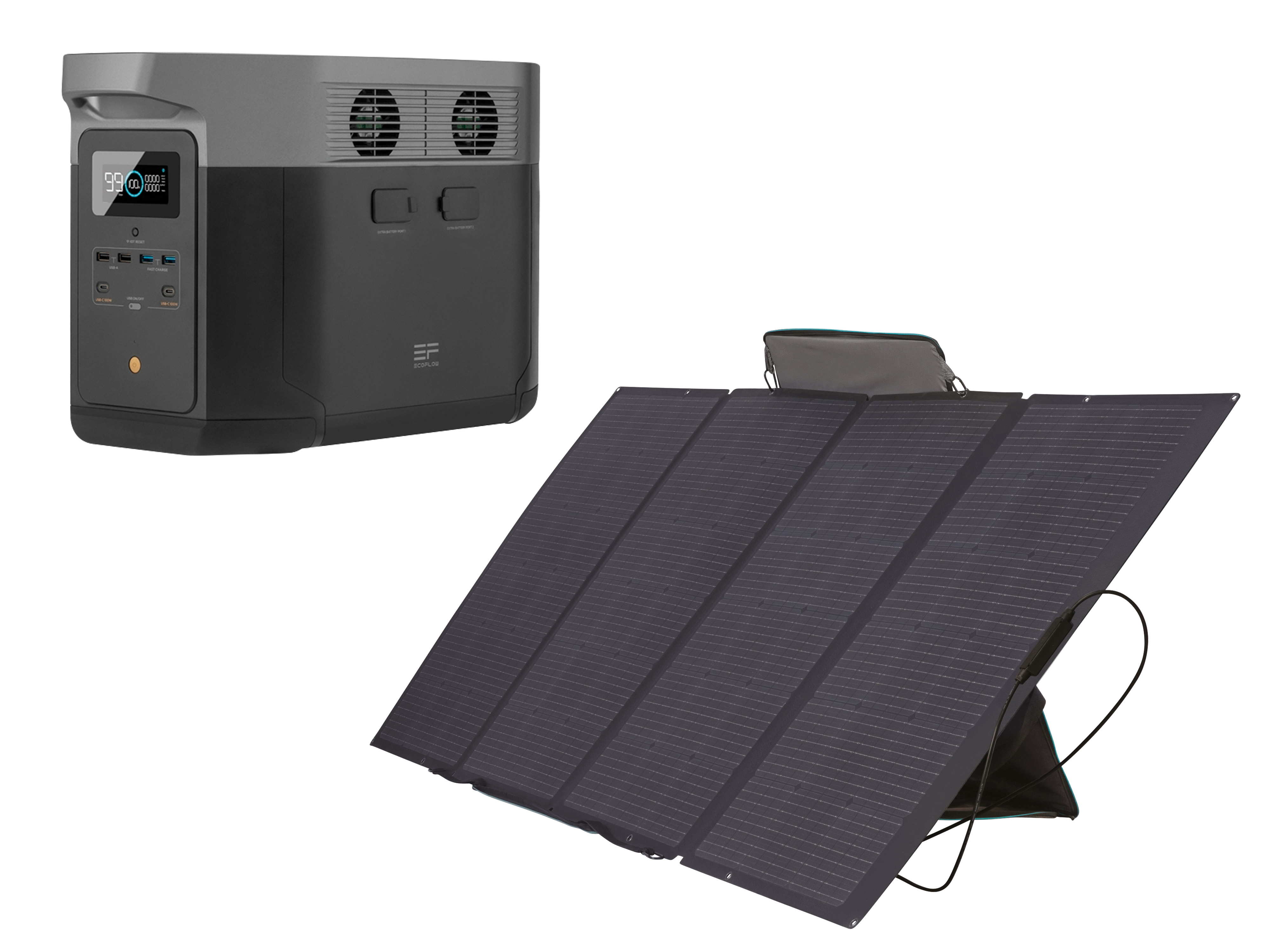 ECOFLOW Powerstation-Set Delta Max 2000 W + 400 W Solarmodul 