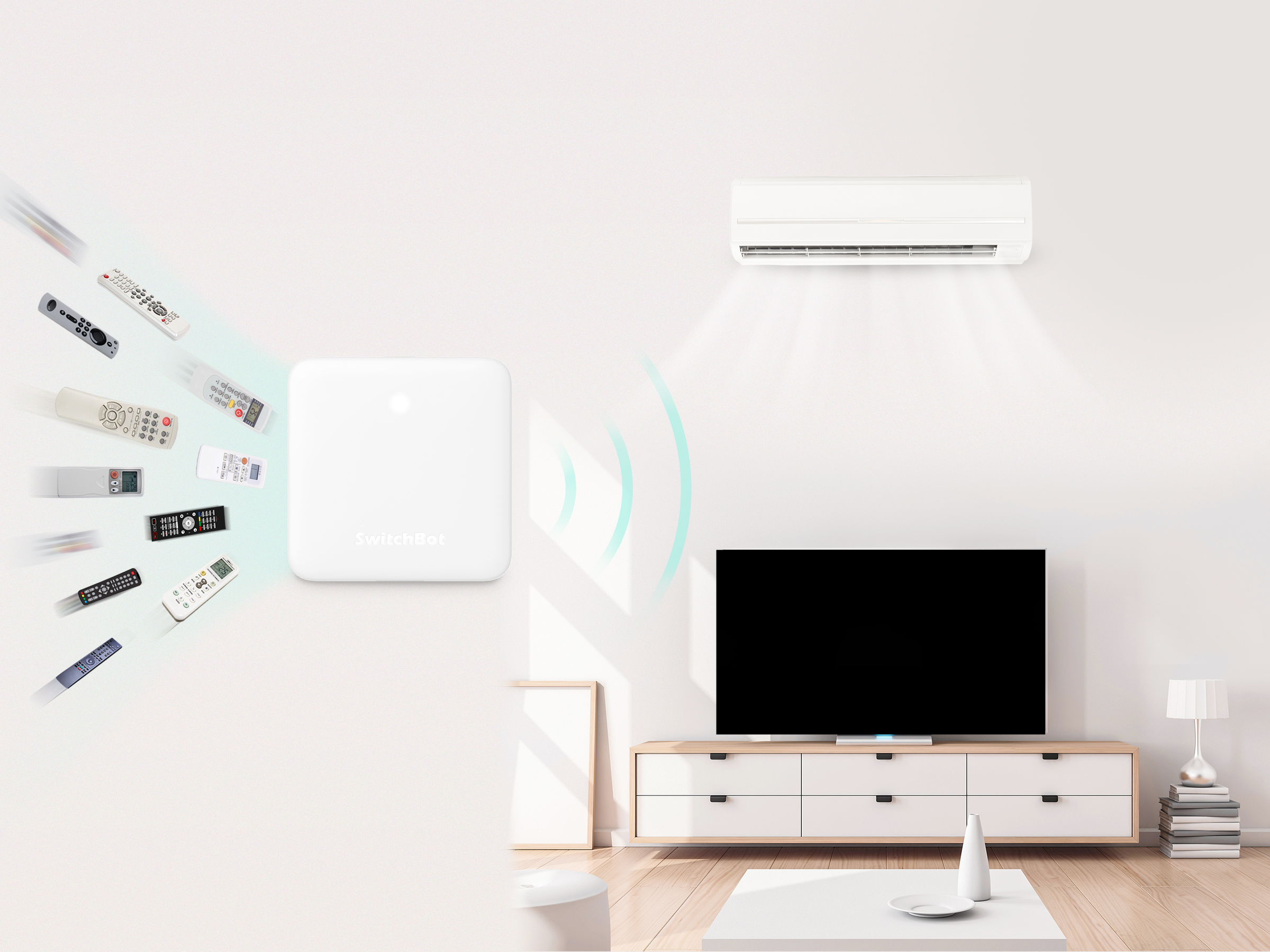 SWITCHBOT Smart Fernbedienung, mini Hub, weiß