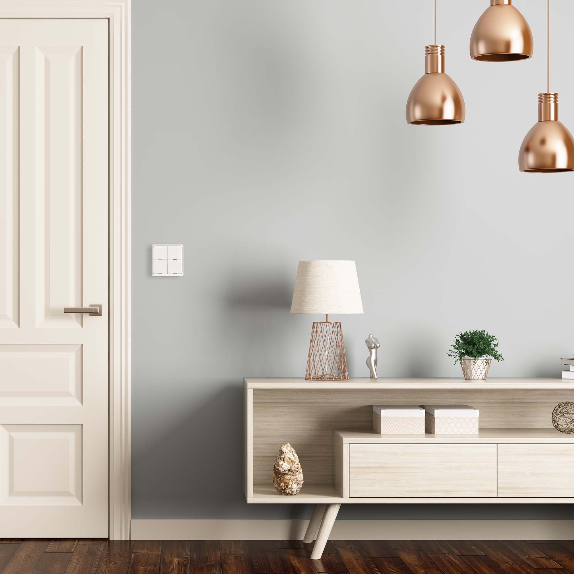 NEDIS Wandschalter SmartLife, 4 Knöpfe, weiß