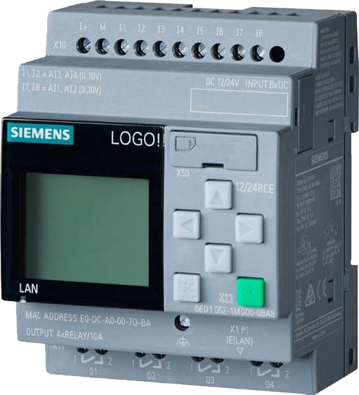 SIEMENS SPS-Steuerungsmodul LOGO! 12/24 RCE, 6ED1052-1MD08-0BA2 SIEMENS SPS-Steuerungsmodul LOGO! 12/24 RCE, 6ED1052-1MD08-0BA2