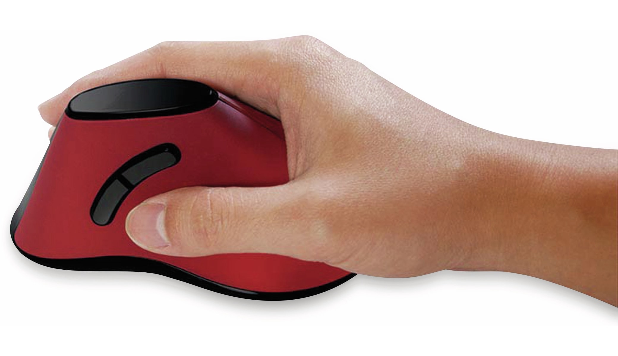 LOGILINK Ergonomic-Maus ID0159, Funk, vertical, rot LOGILINK Ergonomic-Maus ID0159, Funk, vertical, rot