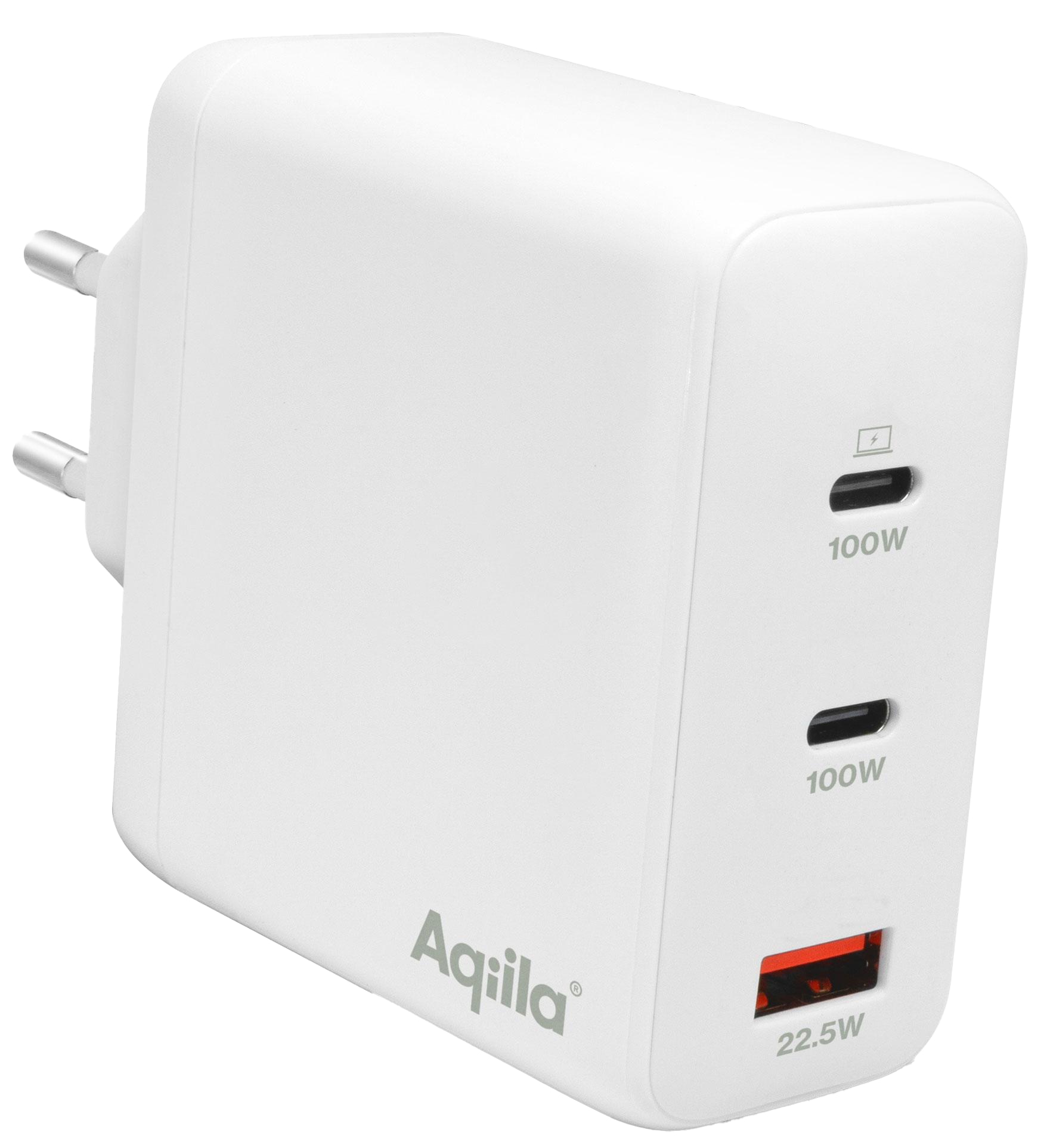 AQIILA USB-Lader Chargebird W4, 120 W, 3-fach, 2x USB-C, 1x USB-A AQIILA USB-Lader Chargebird W4, 120 W, 3-fach, 2x USB-C, 1x USB-A