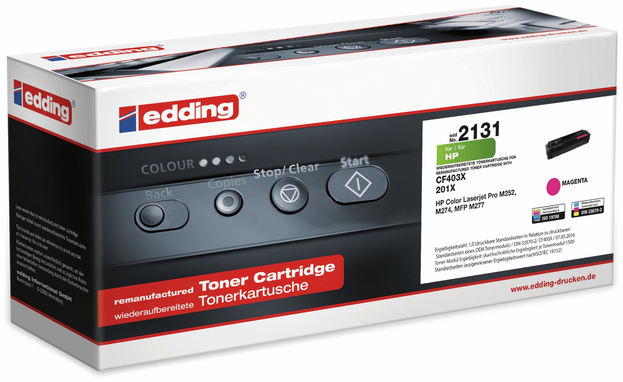 EDDING Toner EDDNIG EDD-2131, für HP, CF403X Magenta