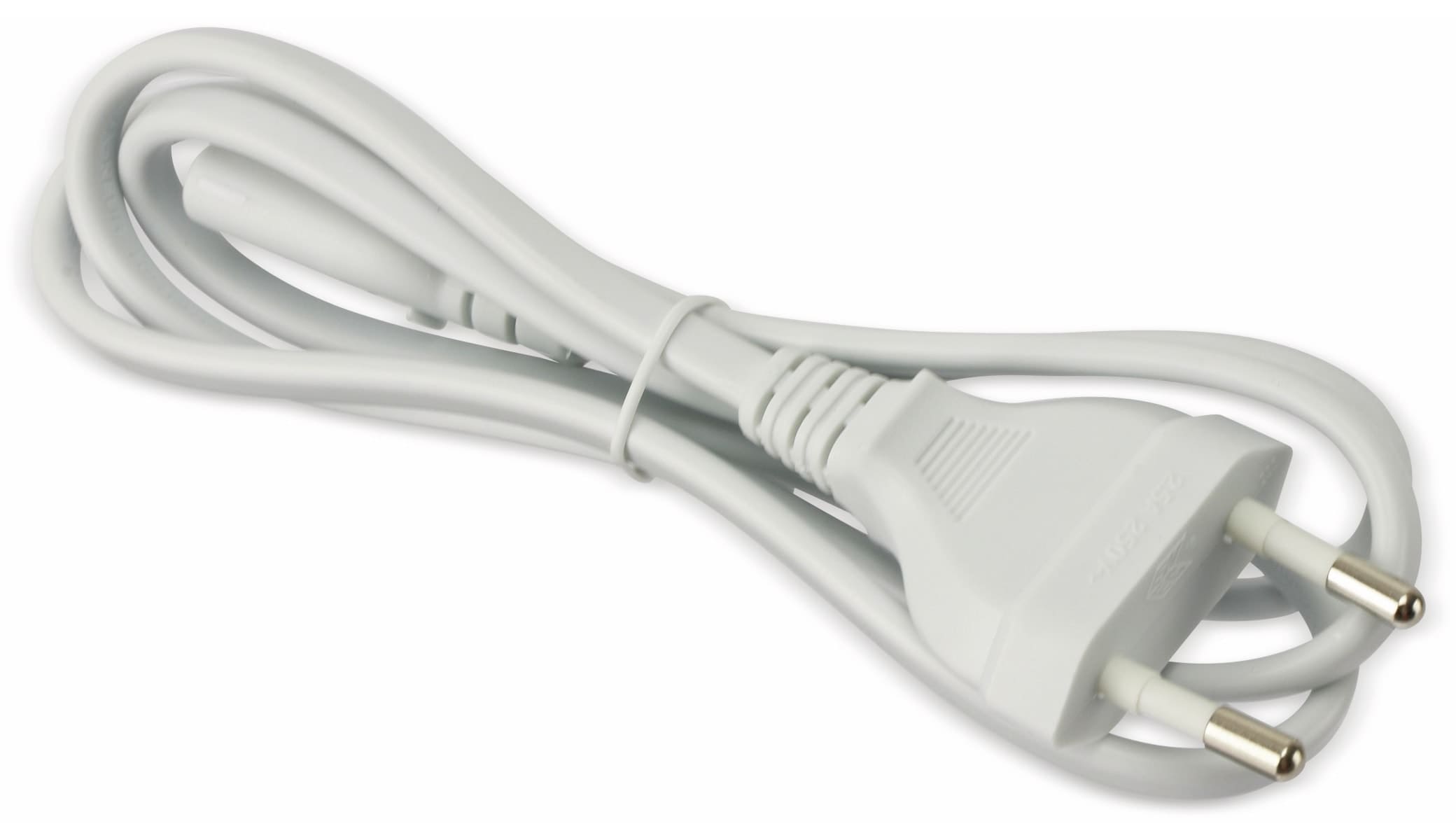 Euro-Netzkabel mit Doppelnutkupplung, 1 m Euro-Netzkabel mit Doppelnutkupplung, 1 m