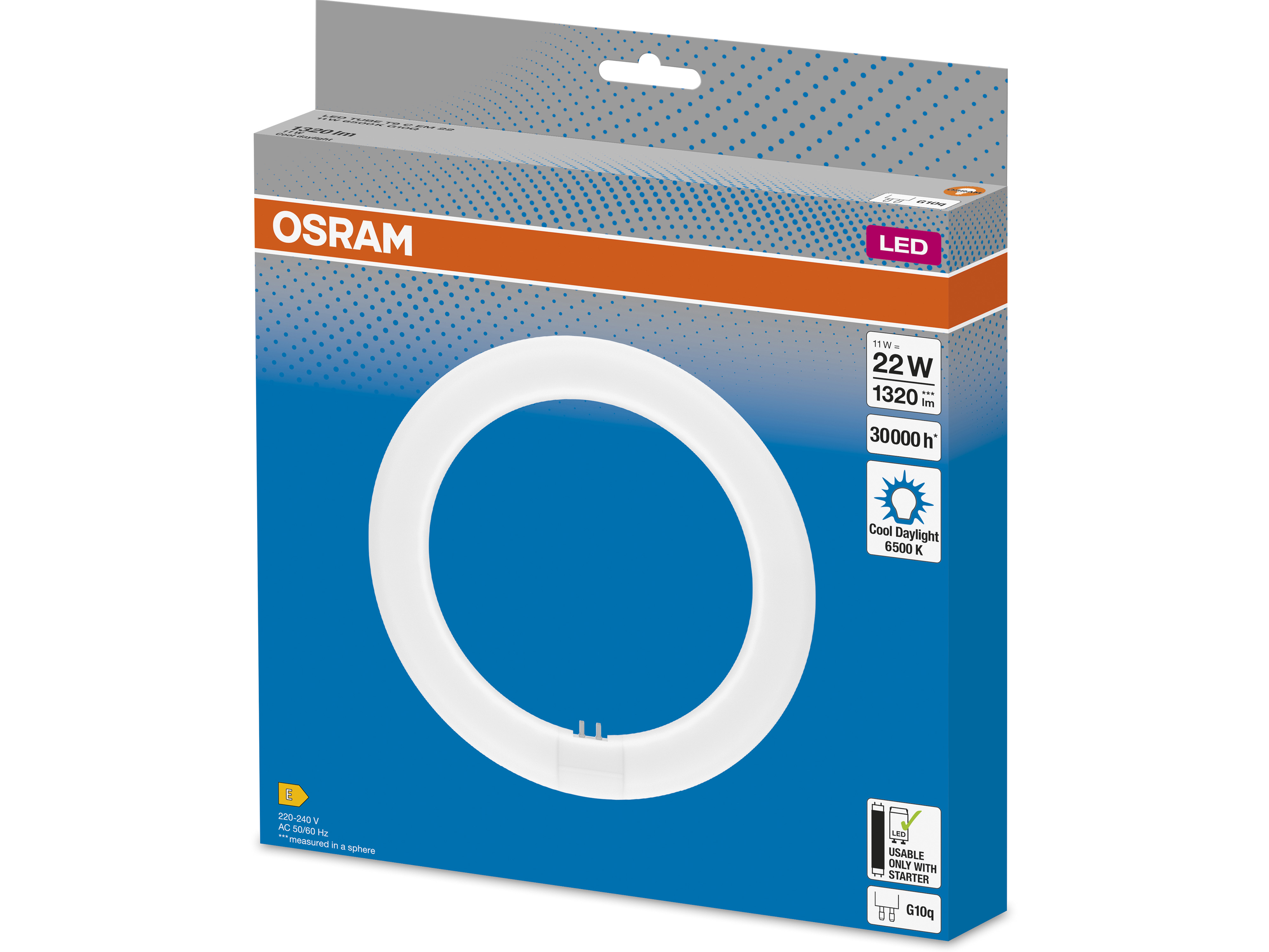 OSRAM LED-Röhre T9, Ringform, G10q, EEK: E, 11W, 1320lm, 6500K OSRAM LED-Röhre T9, Ringform, G10q, EEK: E, 11W, 1320lm, 6500K