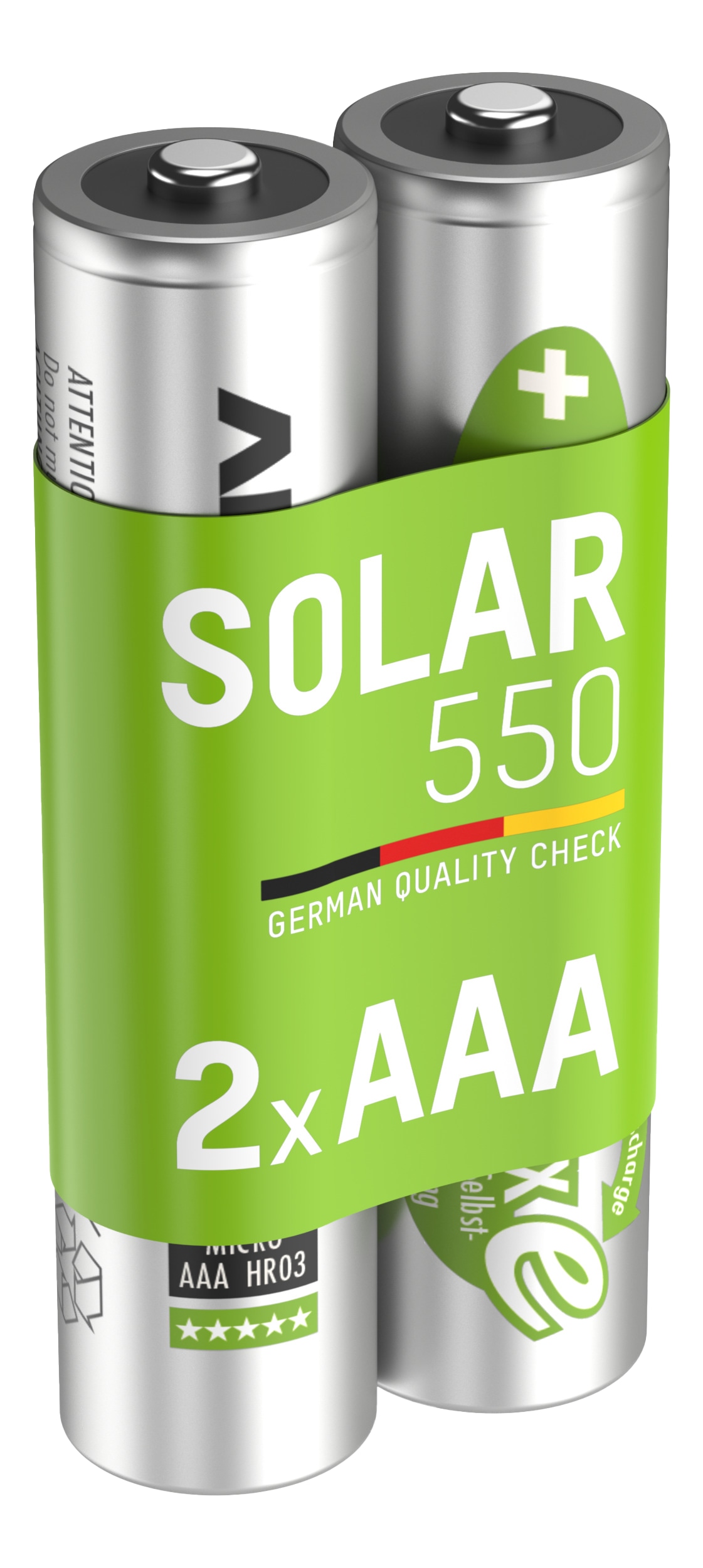 ANSMANN Solar NiMH Akku Micro AAA 550 mAh maxE 2-Stück