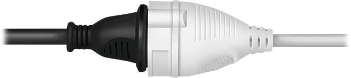 LOGILINK Netzkabelverlängerung LPS107 CEE7/7 (90°) zu CEE 7/3 10m weiß