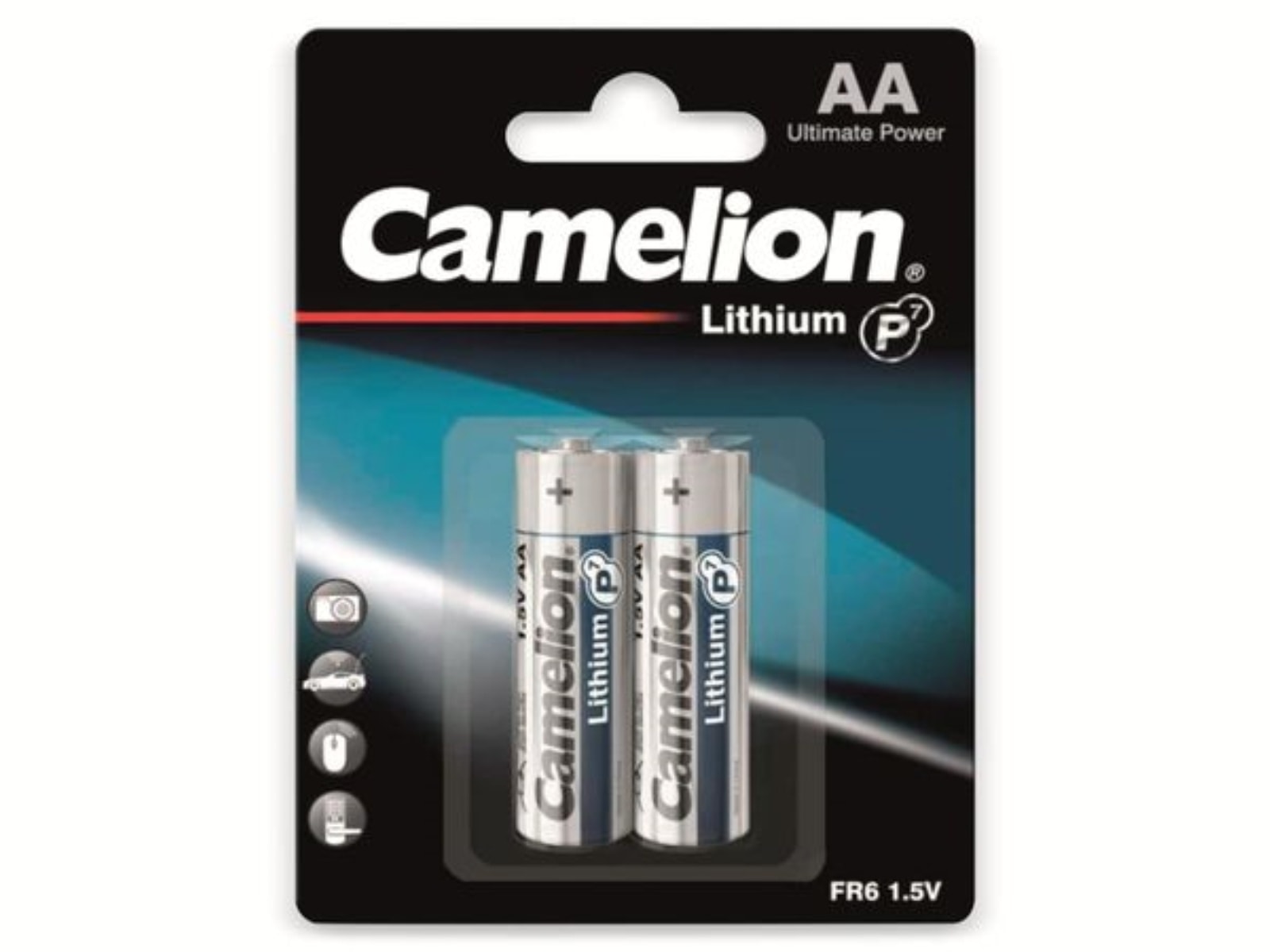 CAMELION Mignon-Batterie, Lithium, FR6, 2Stück