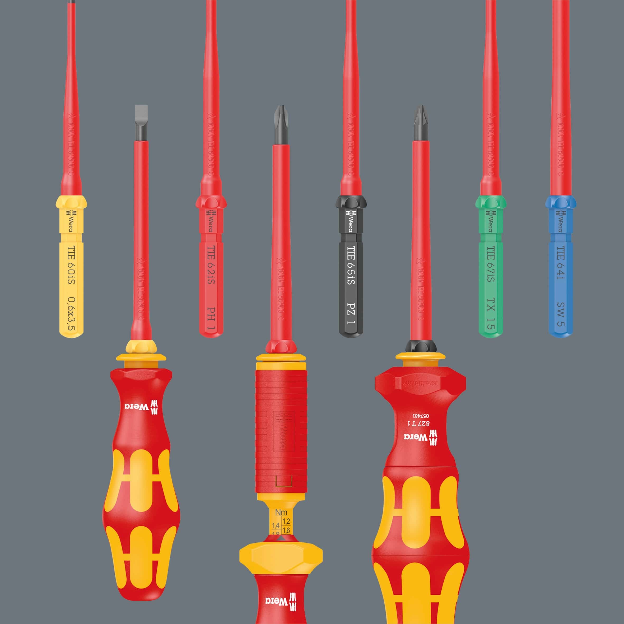 WERA Schraubendreher-Set, Kraftform Kompakt VDE 17 Universal 1 Tool Finder, 17‑teilig