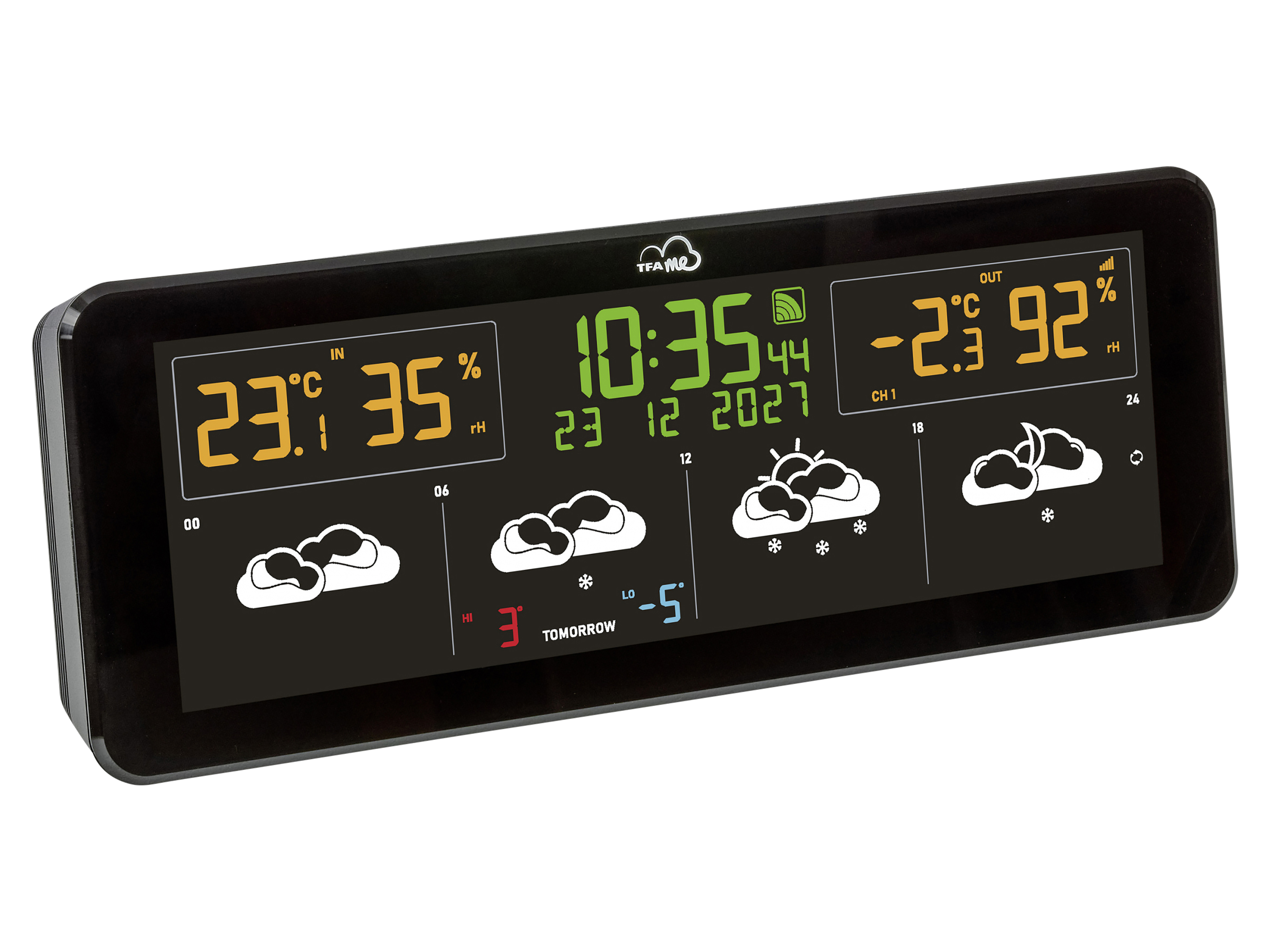 TFA WLAN Funk-Wetterstation TFA.me ID-07, schwarz