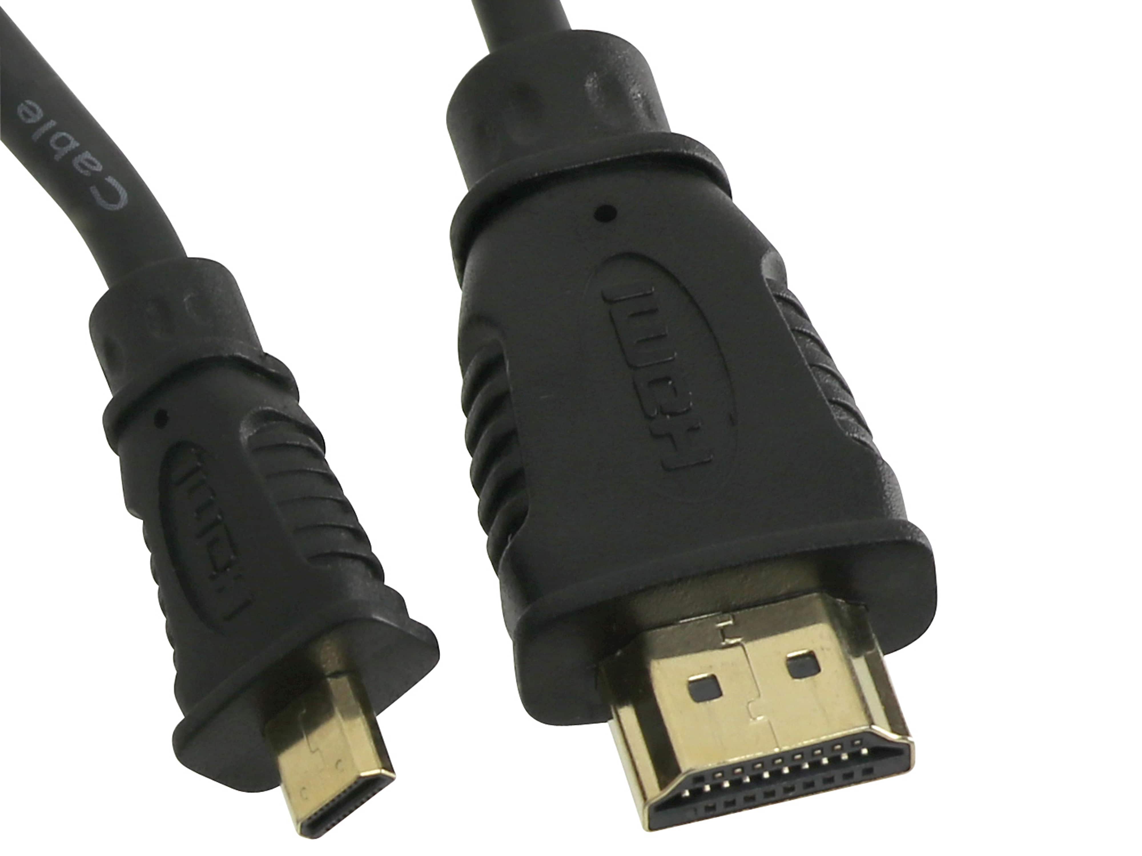 HDMI-/Micro-HDMI-Kabel, Highspeed, 2 m HDMI-/Micro-HDMI-Kabel, Highspeed, 2 m