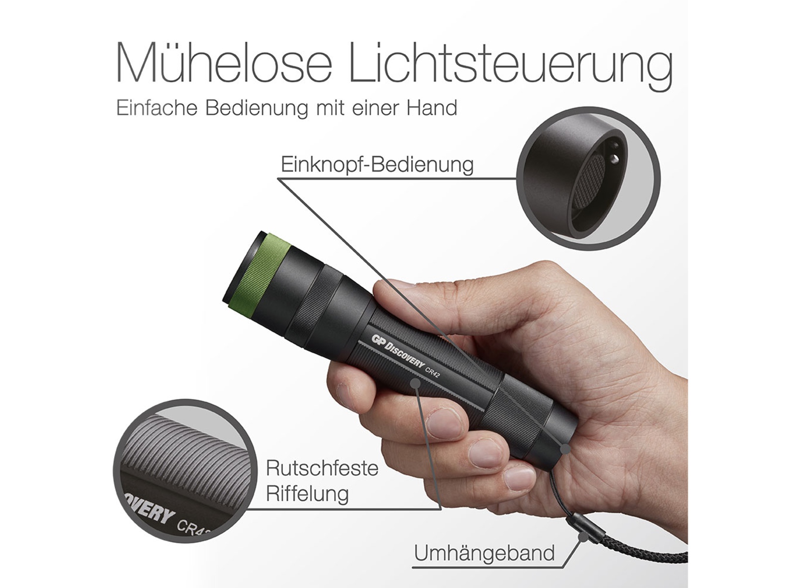 GP LED-Taschenlampe Discovery CR42, 1000 lm, 170 m
