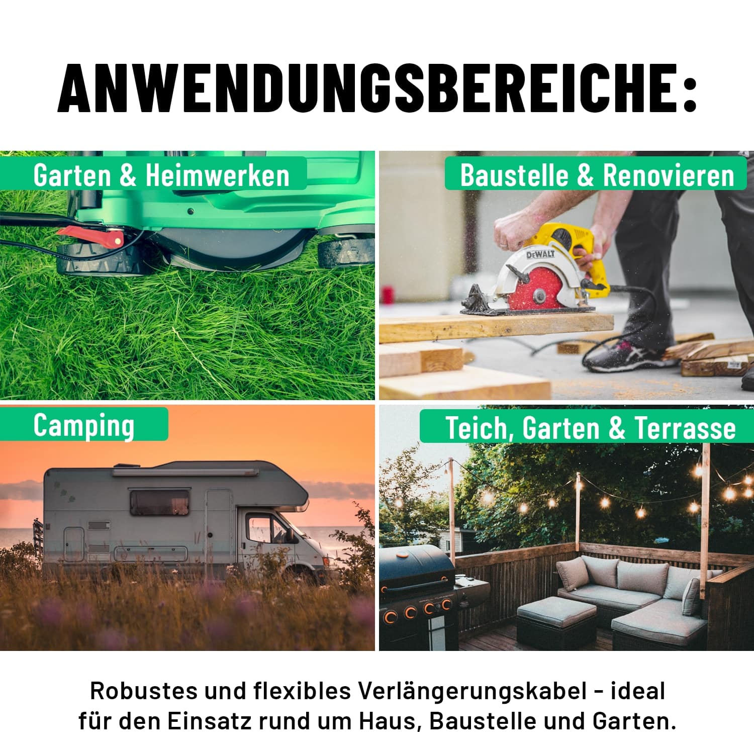 ABSINA Verlängerungskabel 151232, 2-Fach, 20 m ABSINA Verlängerungskabel 151232, 2-Fach, 20 m