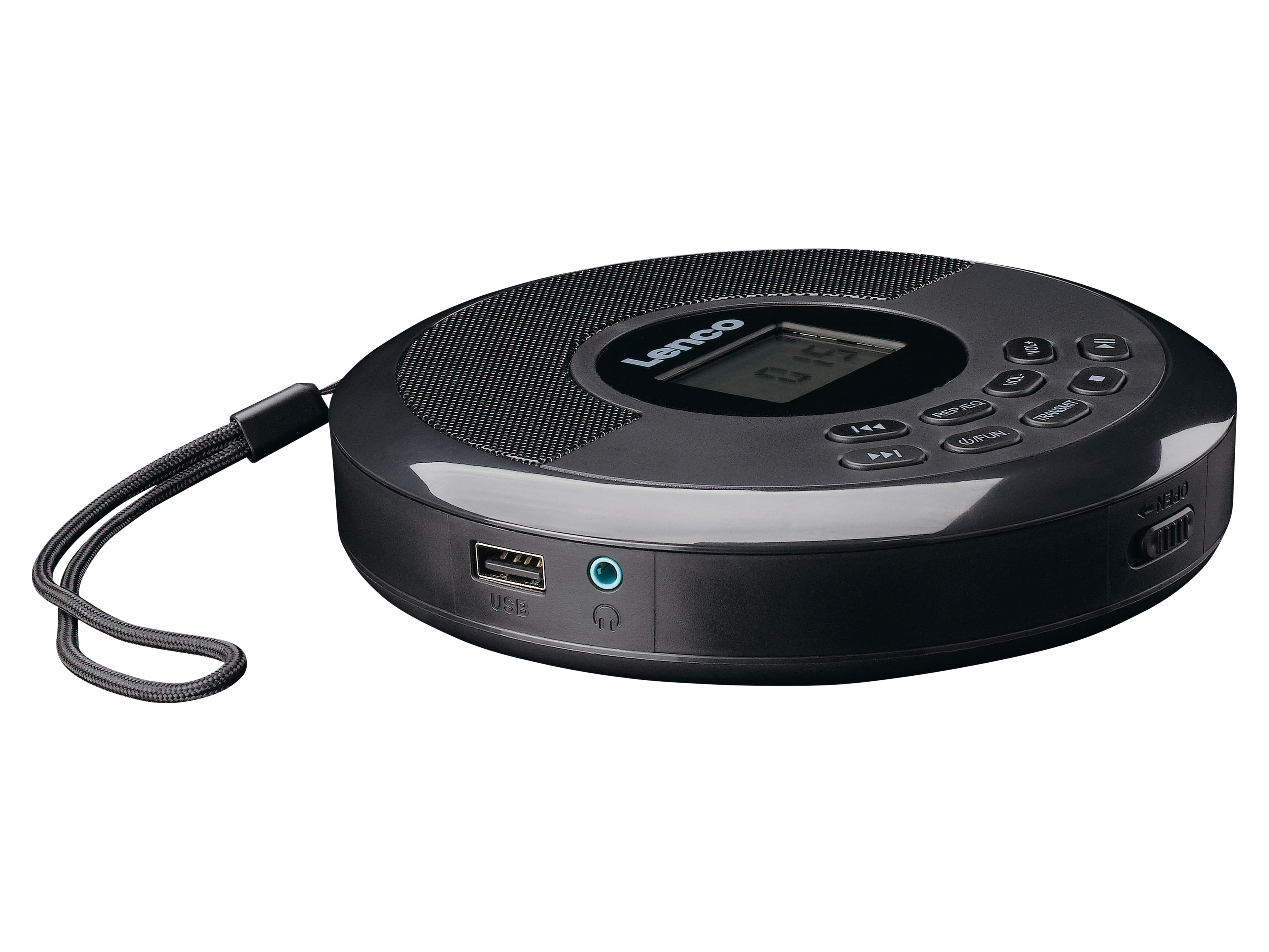 LENCO UKW Radio, tragbar, CD-Player, USB-Wiedergabe, schwarz