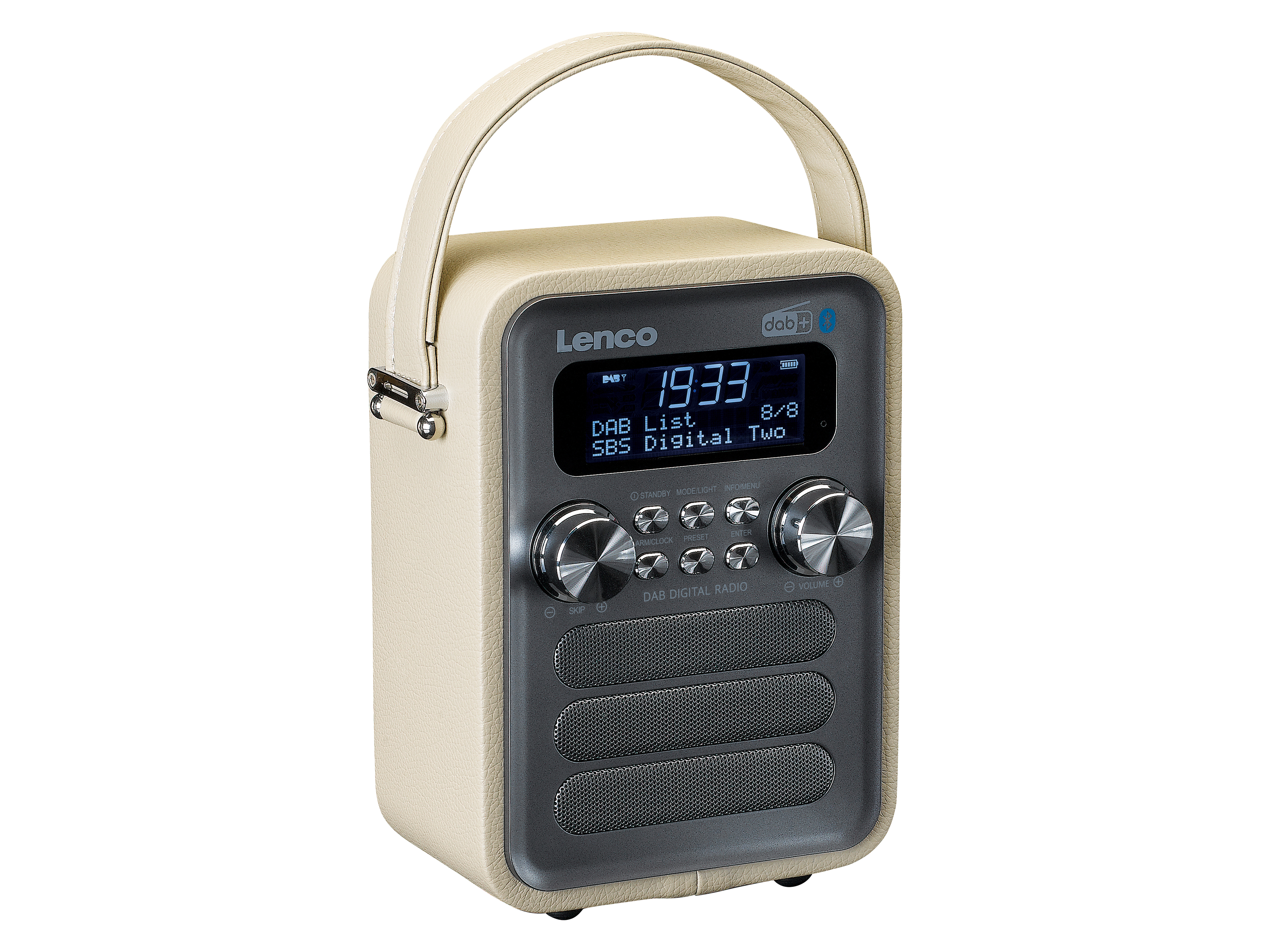 LENCO DAB+ Radio, tragbar, Bluetooth, taupe LENCO DAB+ Radio, tragbar, Bluetooth, taupe