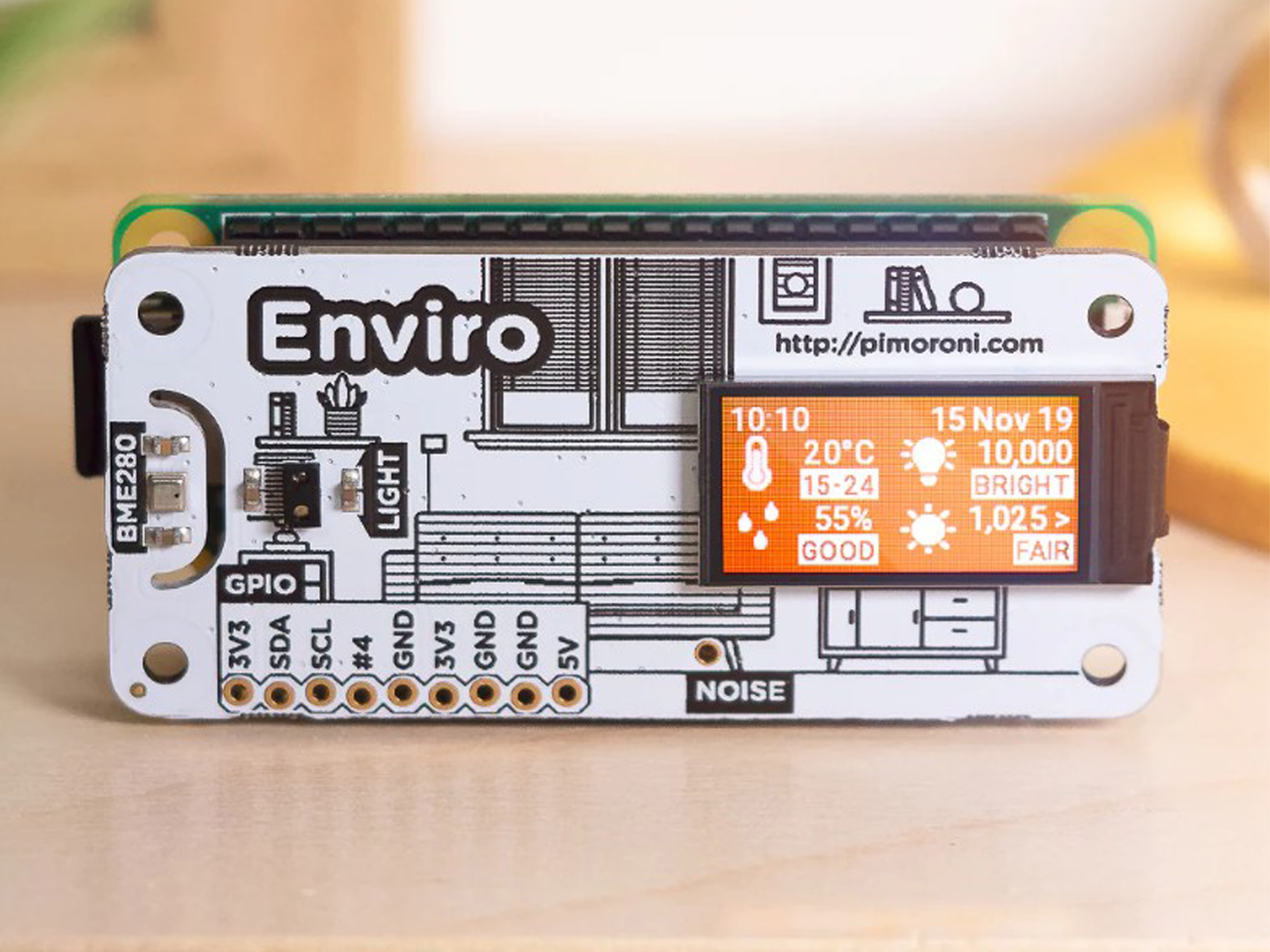 ENVIRO Air Quality Sensorkarte für Raspberry Pi