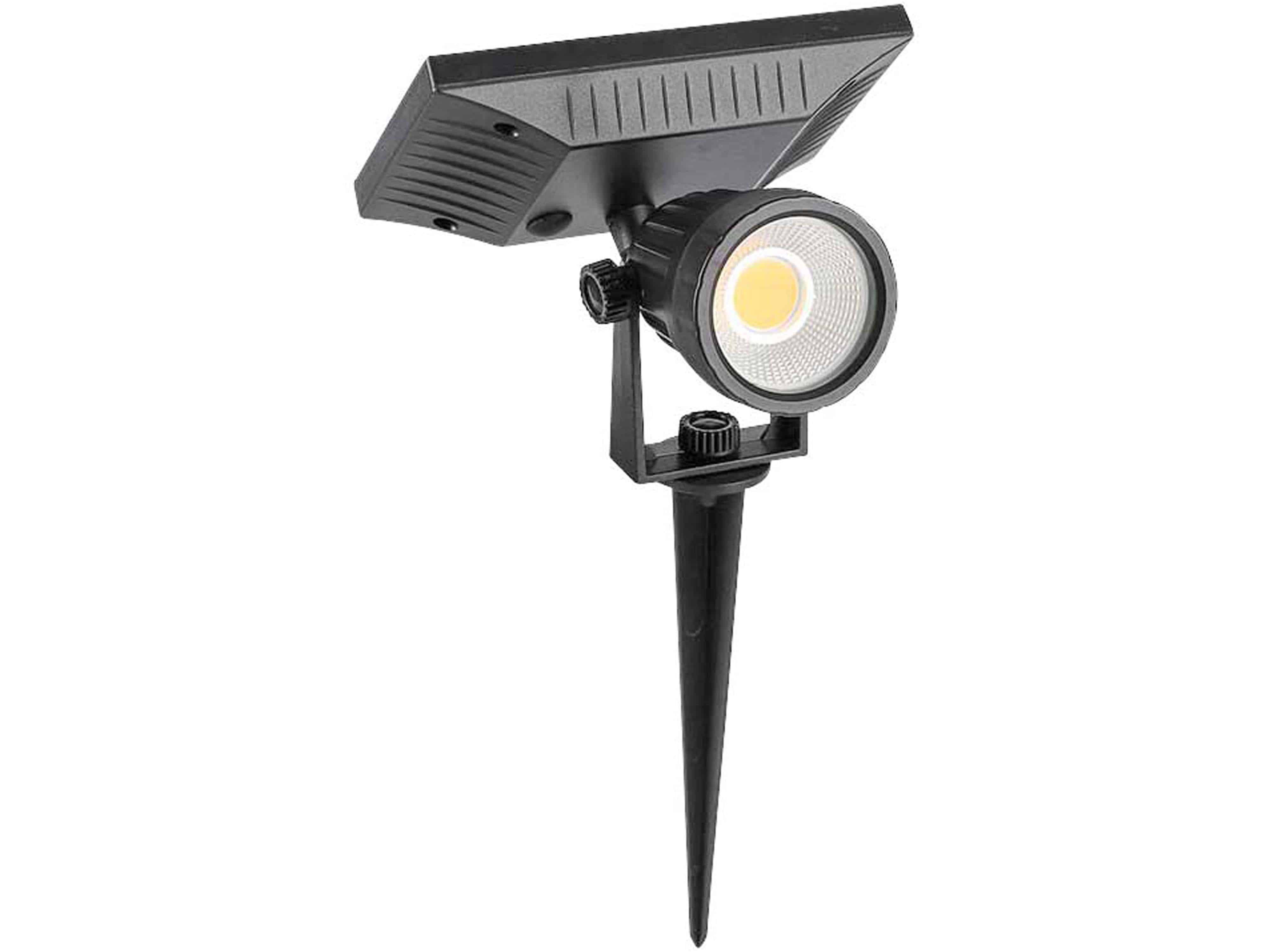 V-TAC Solar LED-Gartenleuchte VT-952, 2 W, 3000 K, IP65, schwarz