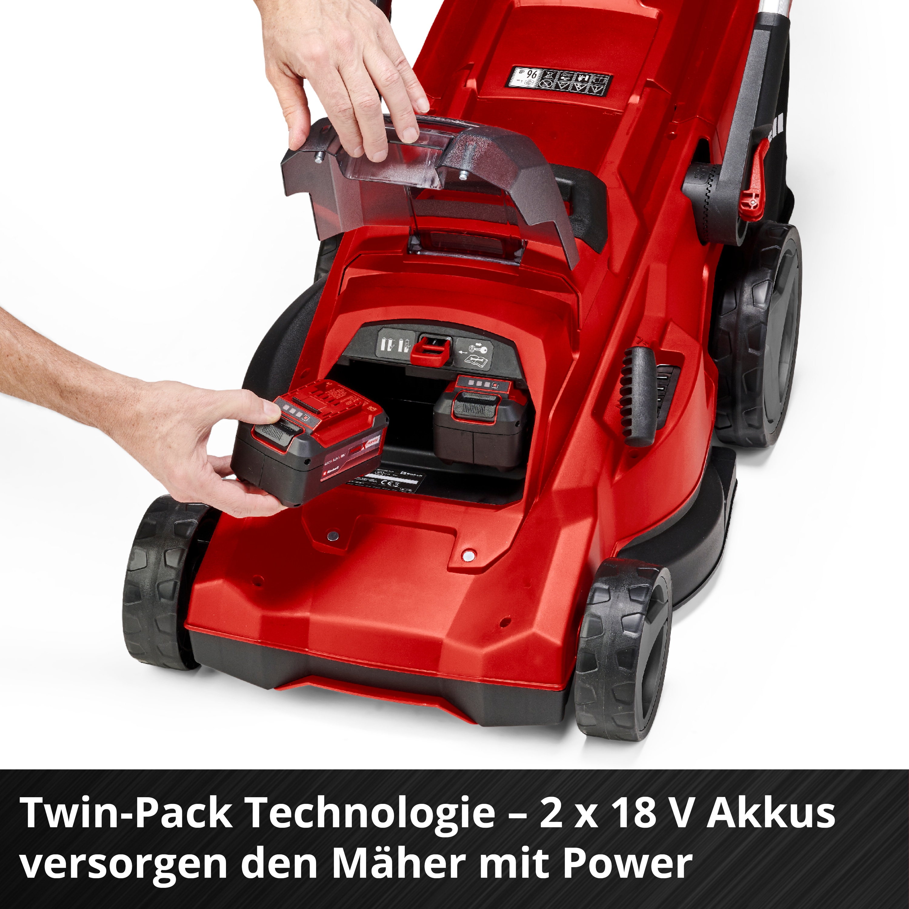 EINHELL Akku-Rasenmäher RASARRO 36/42, 2x5,2 Ah Akkus + Twin-Ladegerät