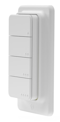 SHELLY Bluetooth Fernbedienung Blu ZB RC Button 4, Plug&Play, Weiß