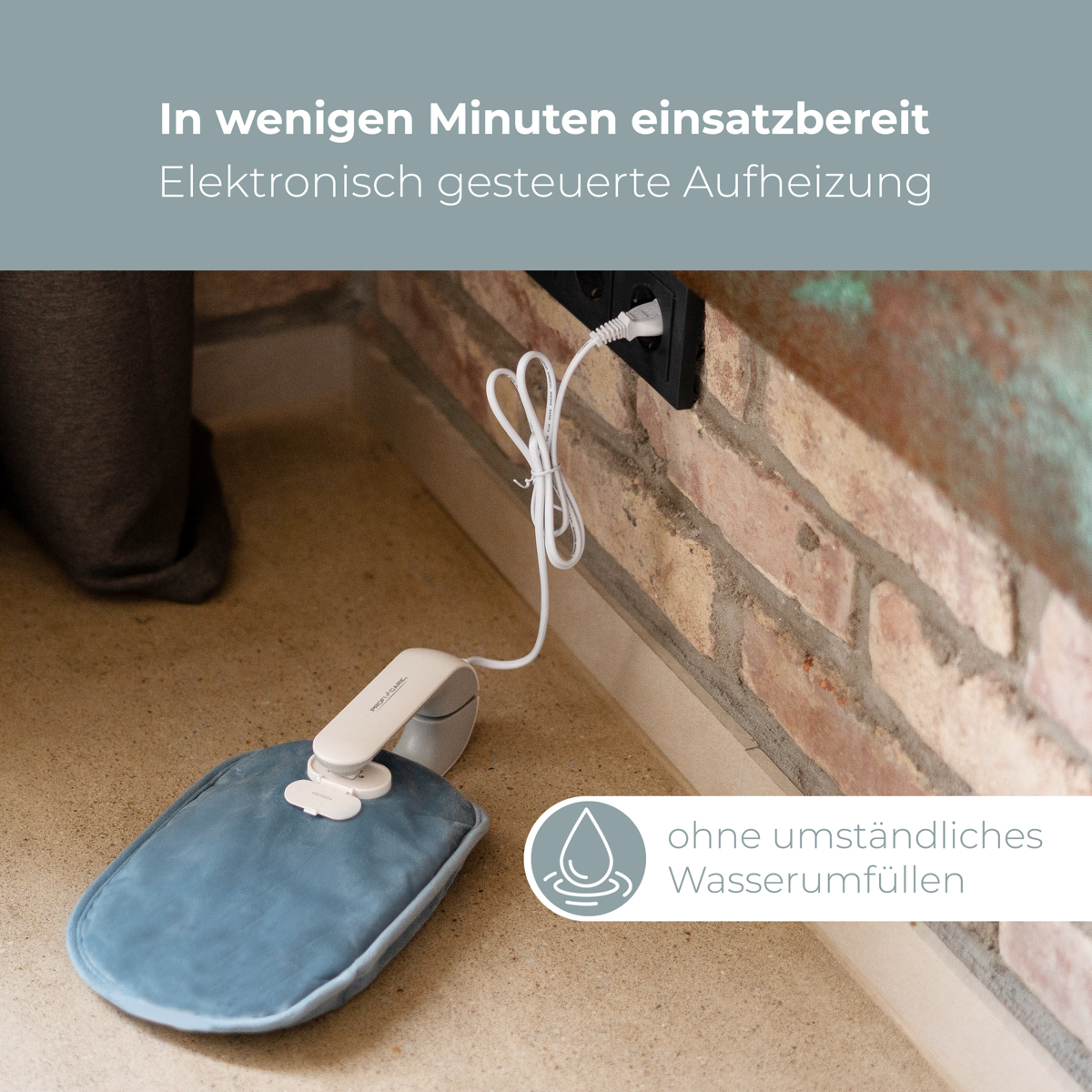 PROFI CARE Elektrische Wärmflasche, PC-EWF 3150, 65°C, 27,5 x 4,5 x 18,5 cm