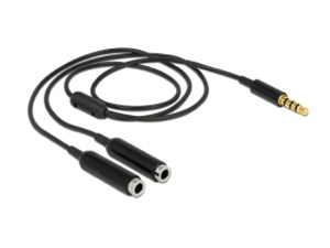 DELOCK Klinken-Adapterkabel 4 Pin, schwarz DELOCK Klinken-Adapterkabel 4 Pin, schwarz