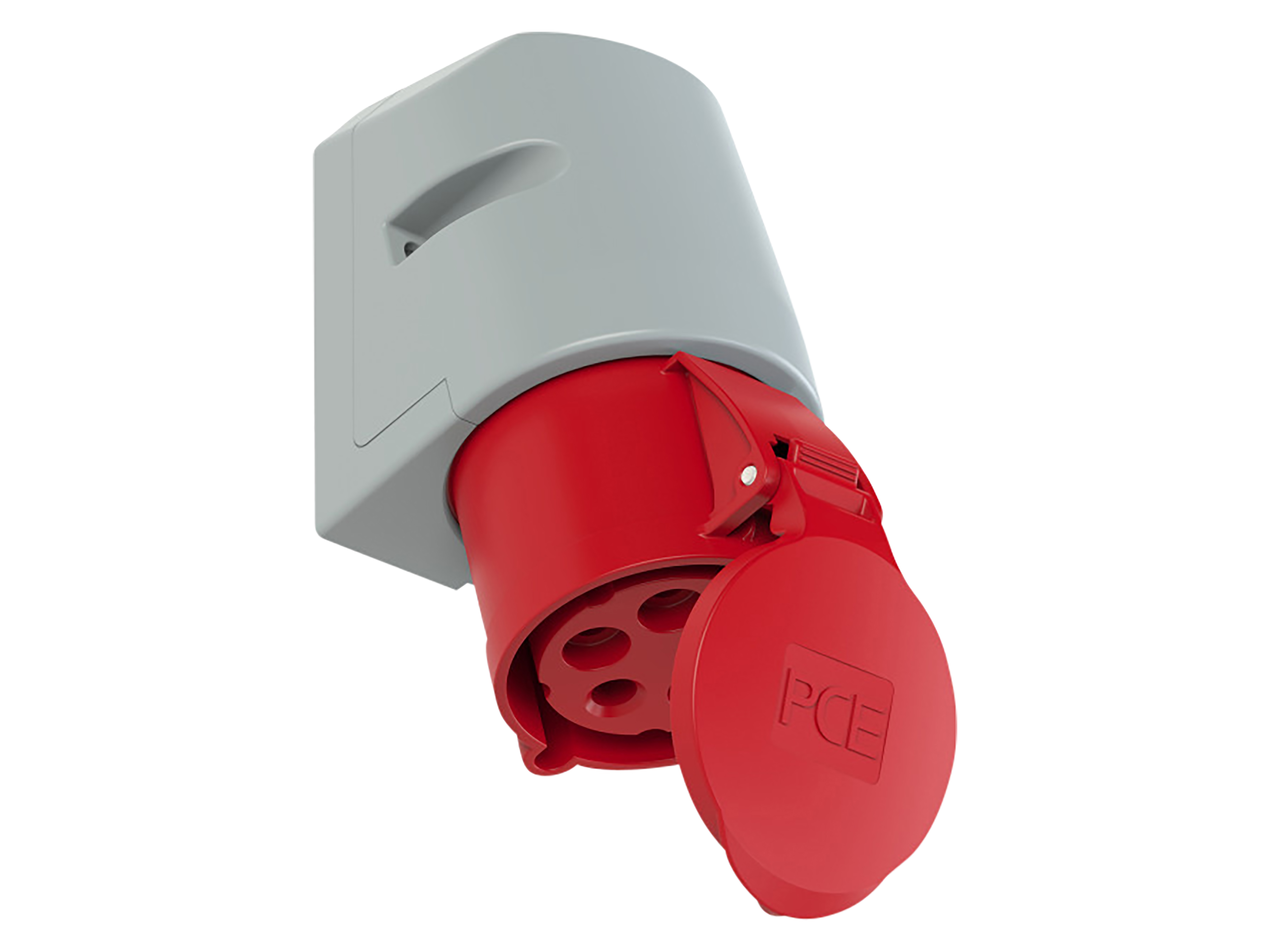 PCE CEE Wandsteckdose 125-6TT, 5-polig, 400 V, IP44 PCE CEE Wandsteckdose 125-6TT, 5-polig, 400 V, IP44