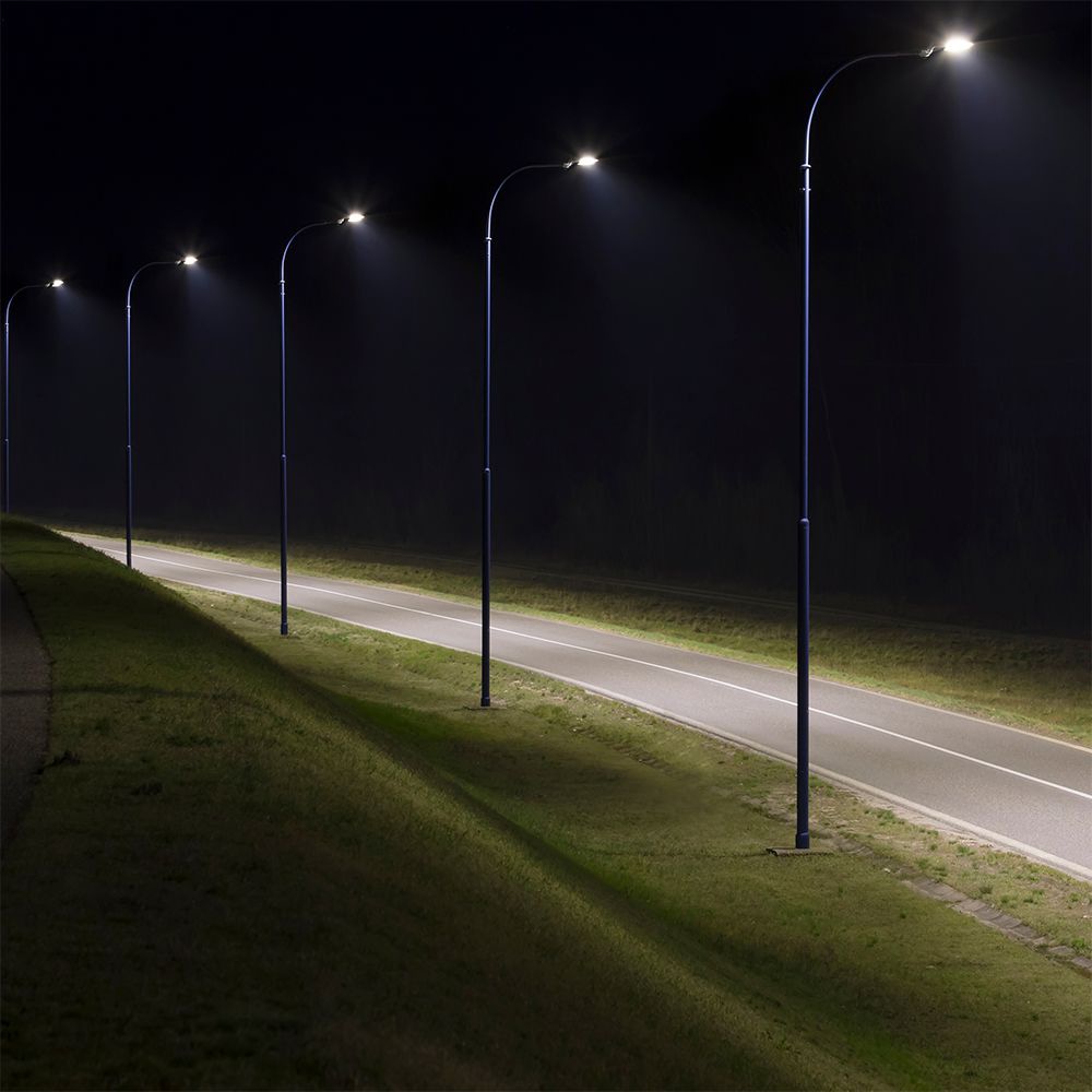 V-TAC LED-Straßenleuchte, VT-55ST, EEK: E, 50 W, 4700 lm, 4700 K, IP65, sw