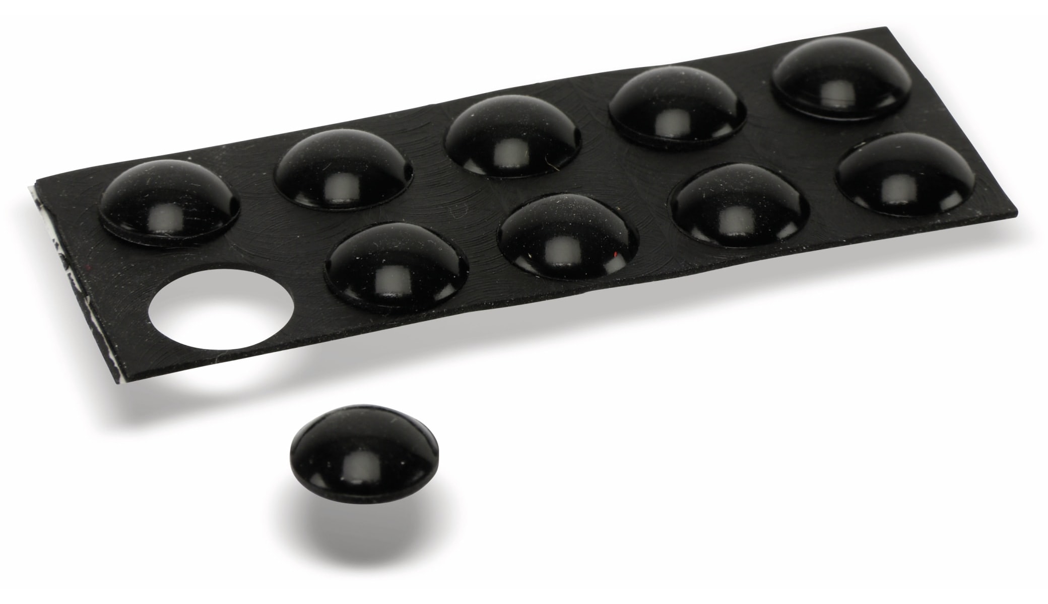 Gerätefuß, 10x3mm, selbstklebend, schwarz, 10St.