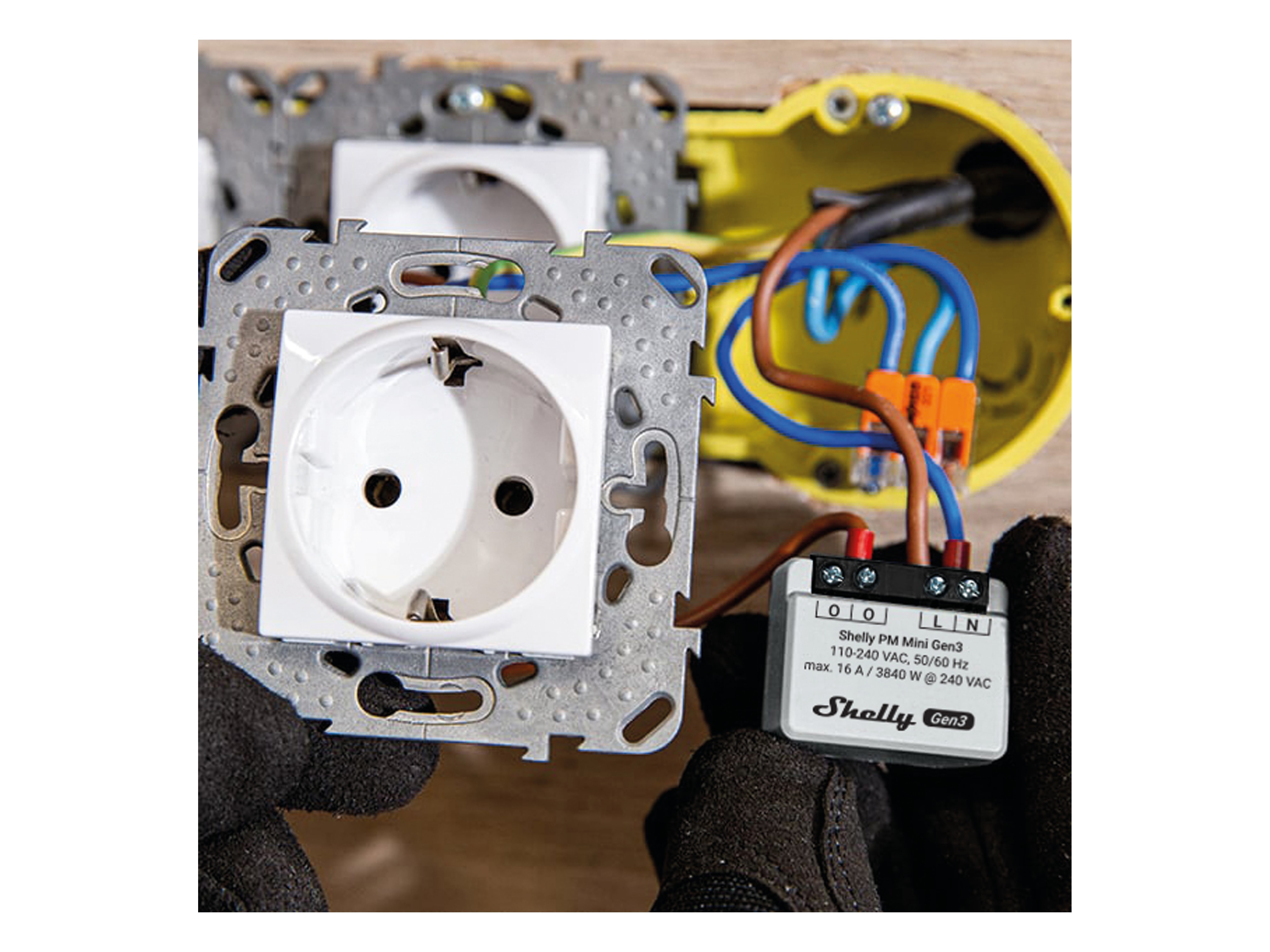 SHELLY WLAN-Leistungsmesser Plus PM Mini Gen.3, weiß